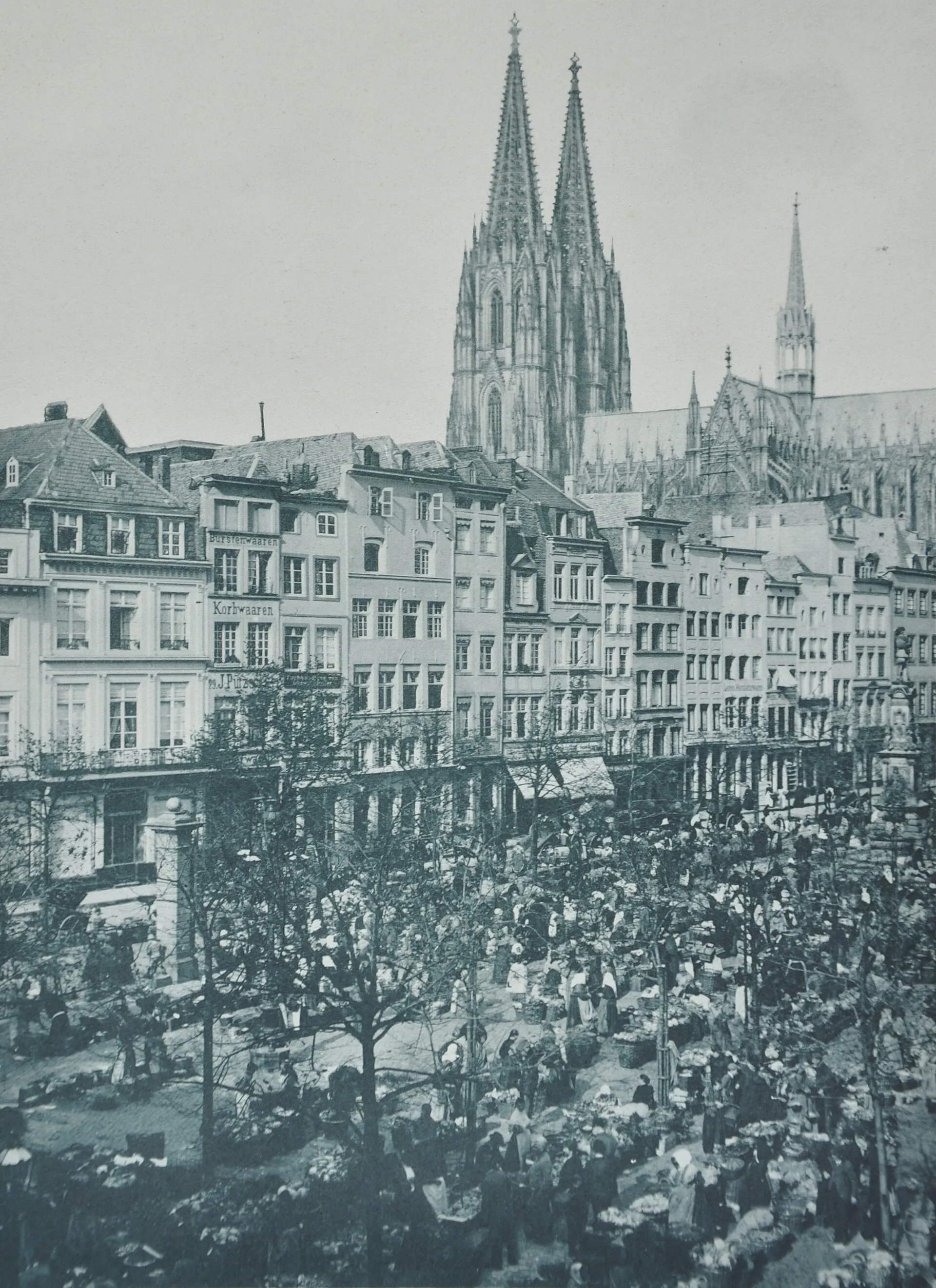 Plate 29. Altermarkt mit Jan von Werth from Koeln in Bildern ( Cologne in pictures ), Paul Neubner, Cologne 1896.