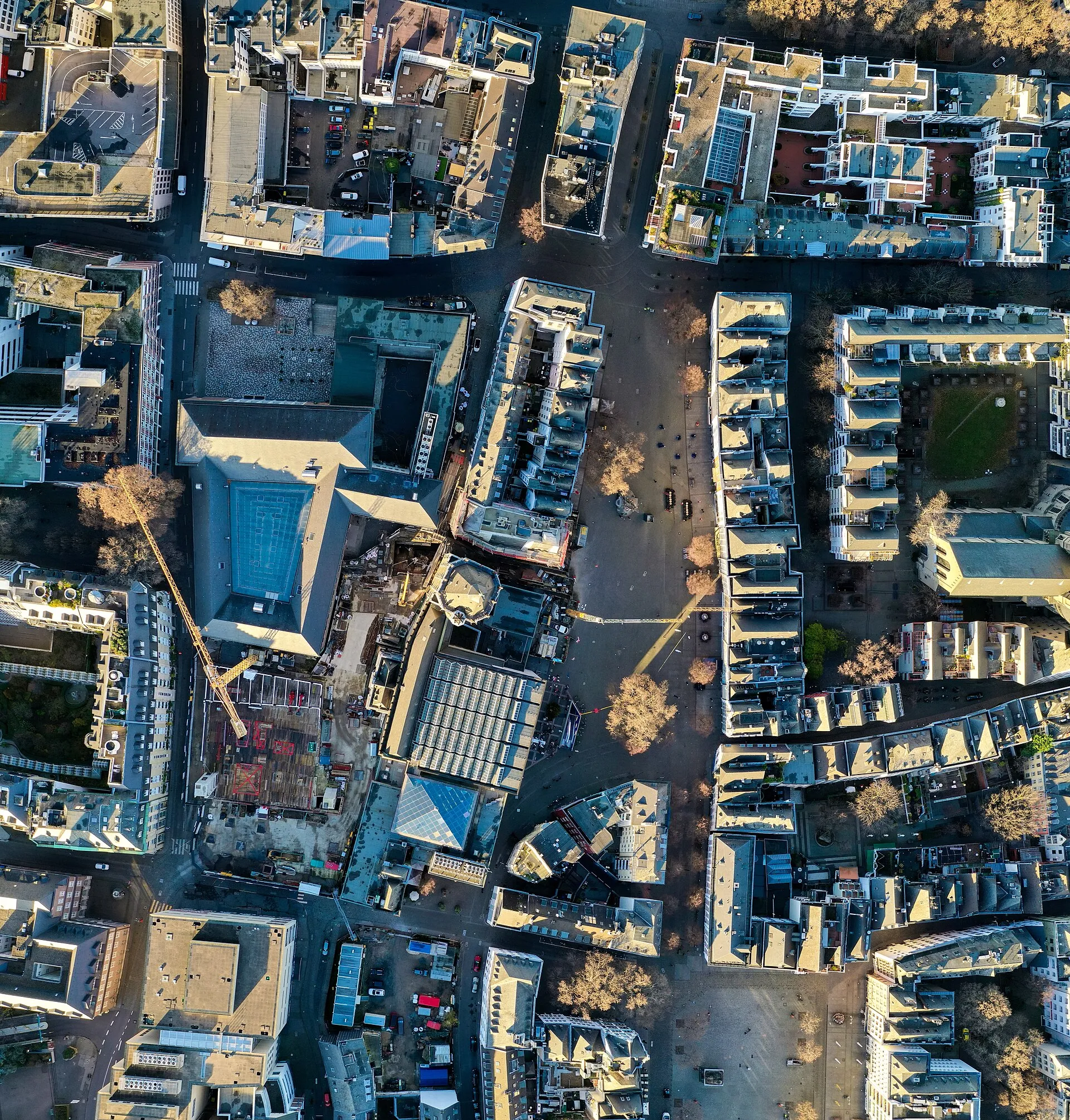 Alter Markt von oben, Nord-Süd-Ausrichtung (2020)