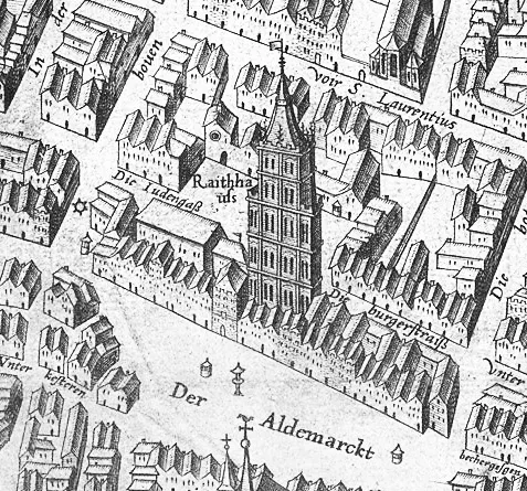 Arnold Mercator – Rathausplatz und Alter Markt (1570)