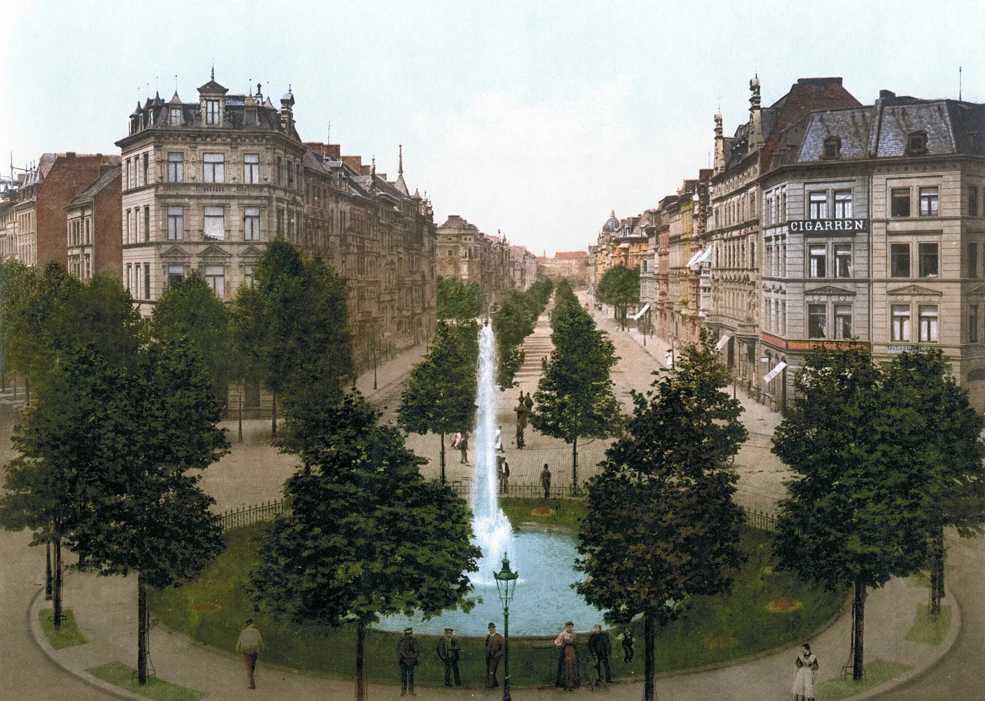Hohenstaufenring, Cologne, the Rhine, Germany. Around 1900
