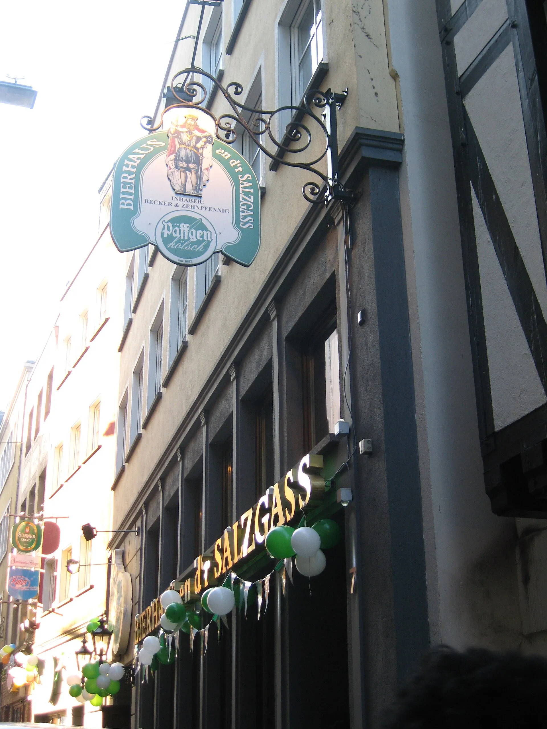 Bierhaus en d'r Salzgass, Frontansicht (Köln, Altstadt)