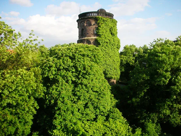 Bottmühle, Köln. Ehemaliger Windmühlenturm an der Kölner Stadtmauer