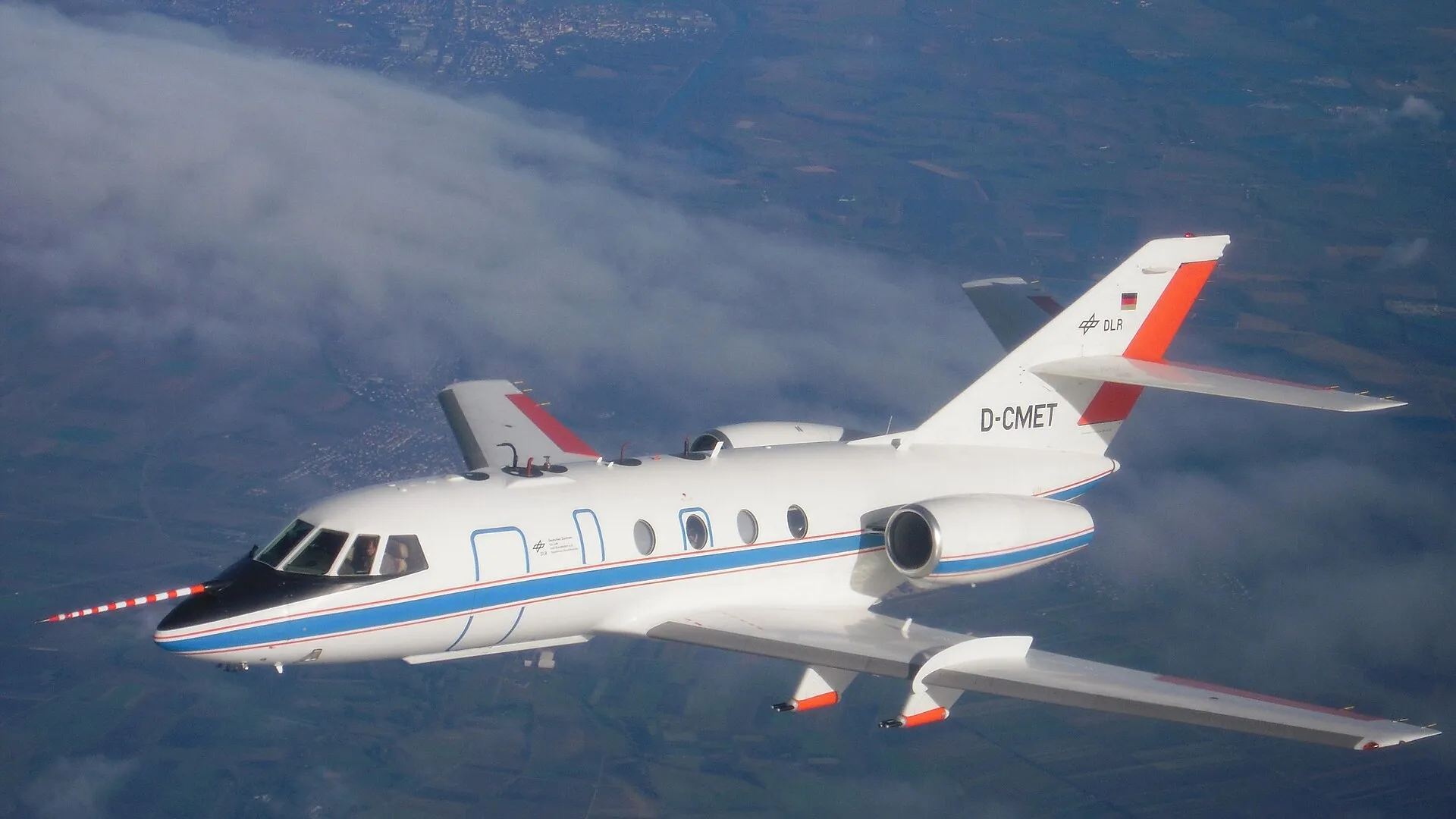 Dassault Fal­con 20E-5 – D-CMET des Deutschen Zentrums für Luft- und Raumfahrt