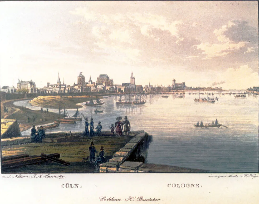 Blick auf Köln um 1830