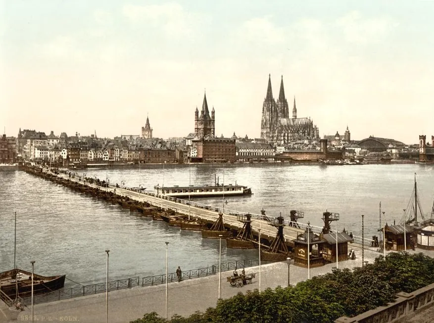 General view Cologne the Rhine Germany