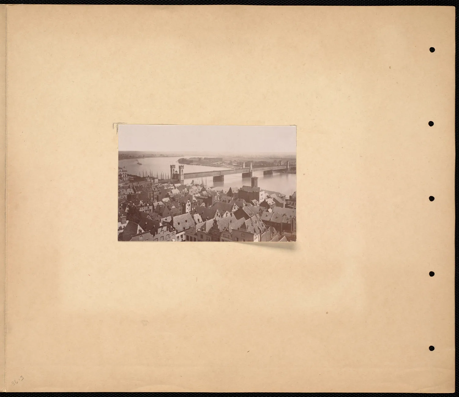 BPLDC no.: 08_04_000283 Page Title: Aerial view of city Collection: Tupper Scrapbooks Collection Album: Volume 36: The Rhine. Heidelberg. Nuremberg. Call no.: 4