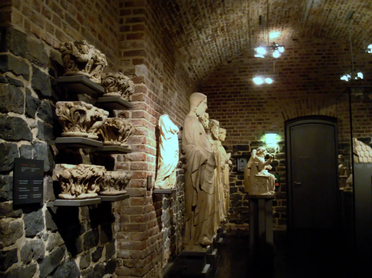 Cologne Cathedral Treasury ( Domschatzkammer ). Collection of medieval sculptures.