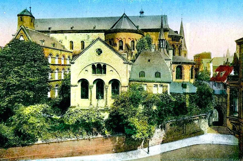 Historical "Gateway of the Three Kings" near the Church of St. Mary of the Capitoline in Cologne. Monument of history and architecture.