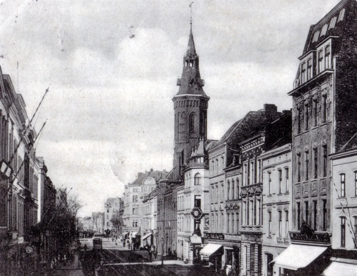 Ehrenfelder Rathaus an der Venloer Straße auf einer Postkarte aus dem Jahr 1902