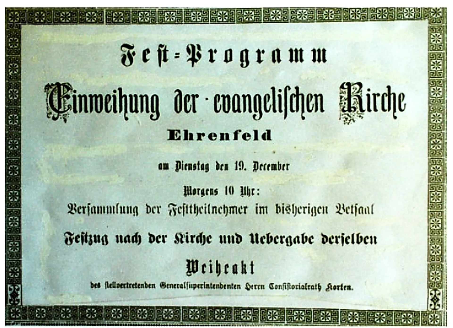 Fest-Programm von 1876