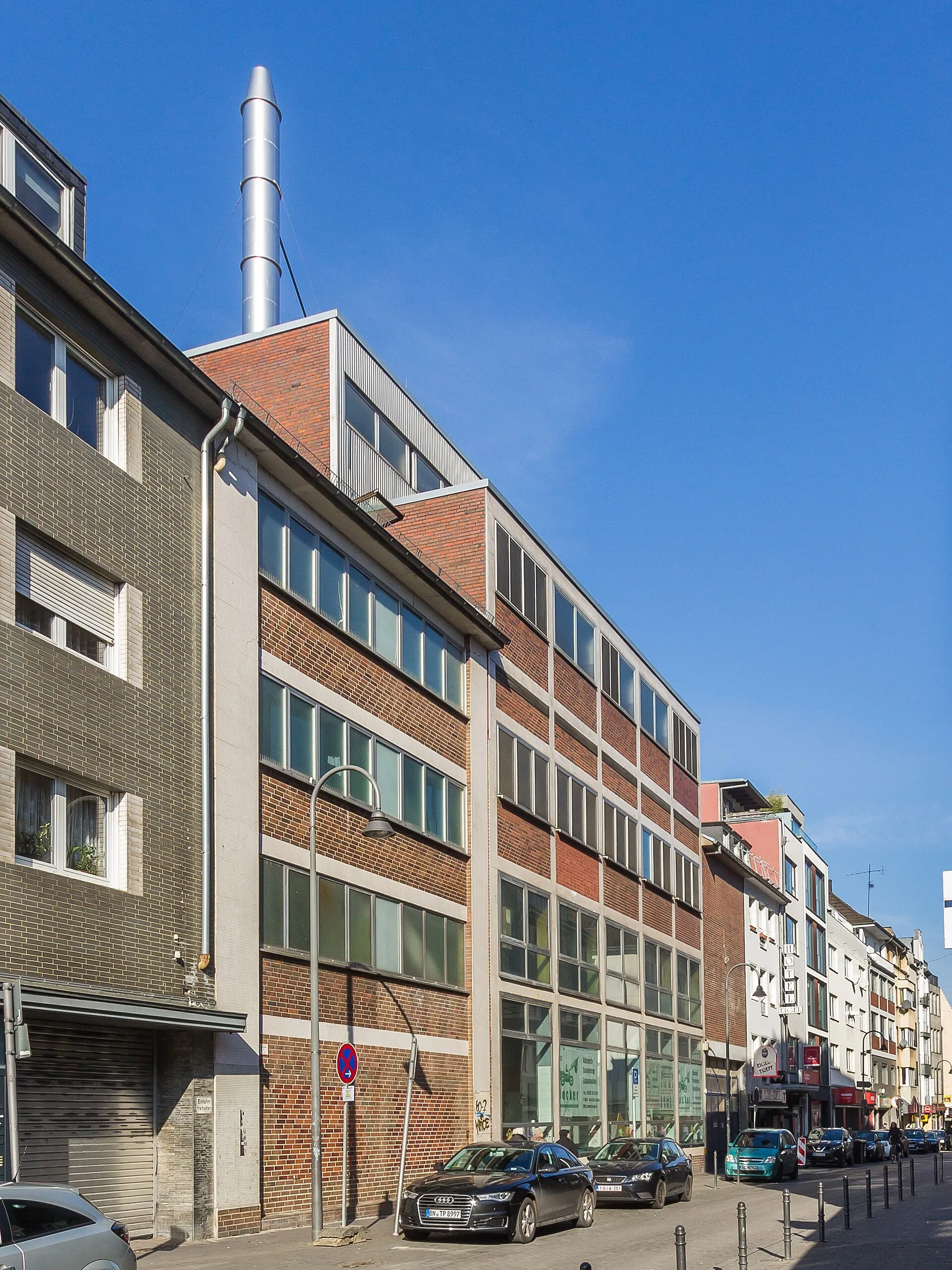 Gaffel Kölsch-Braubaus Eigelstein, Köln. Das Haus wird für den Abriss vorbereitet. Abriss in 2018