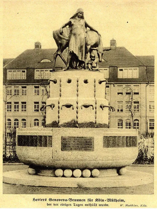 Genovevabrunnen in Köln-Mülheim , 1914