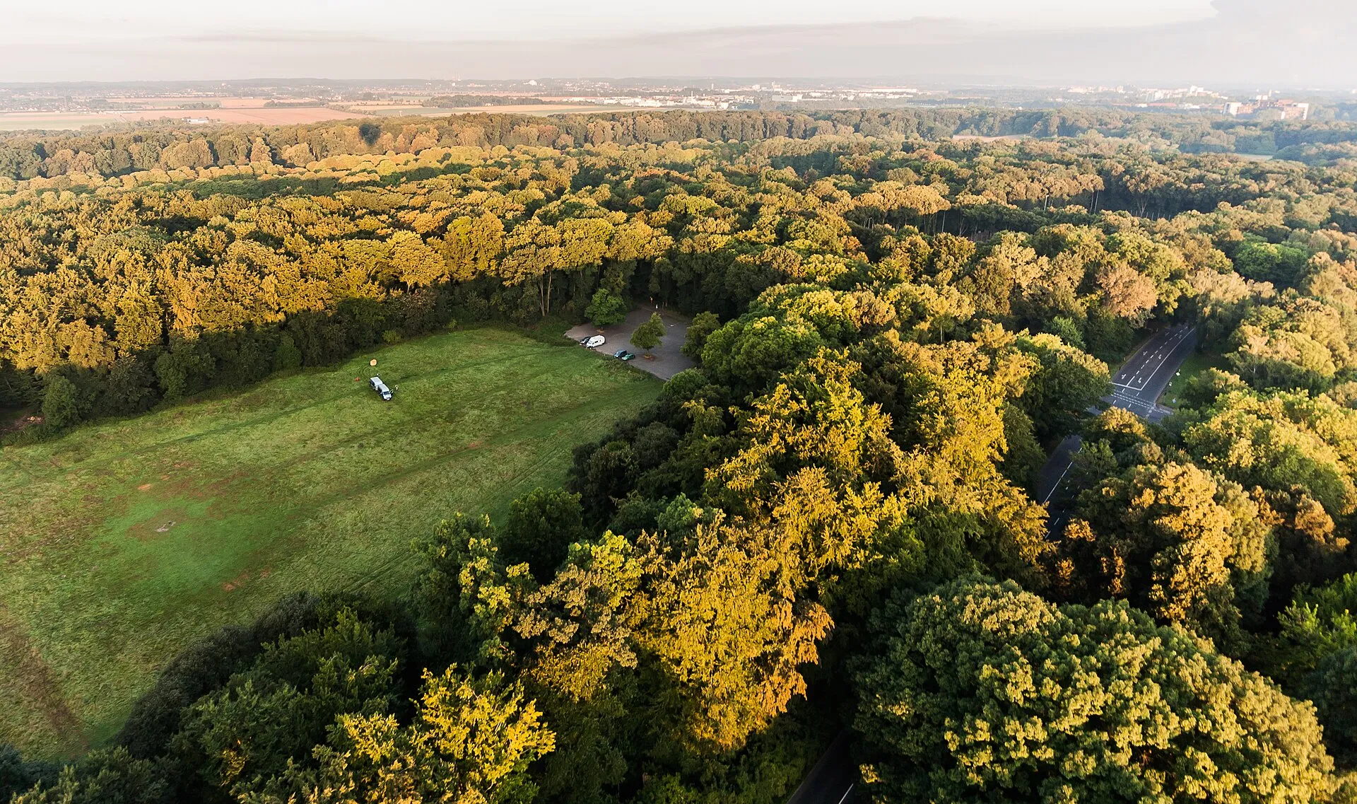 Hot air balloon trip across Cologne