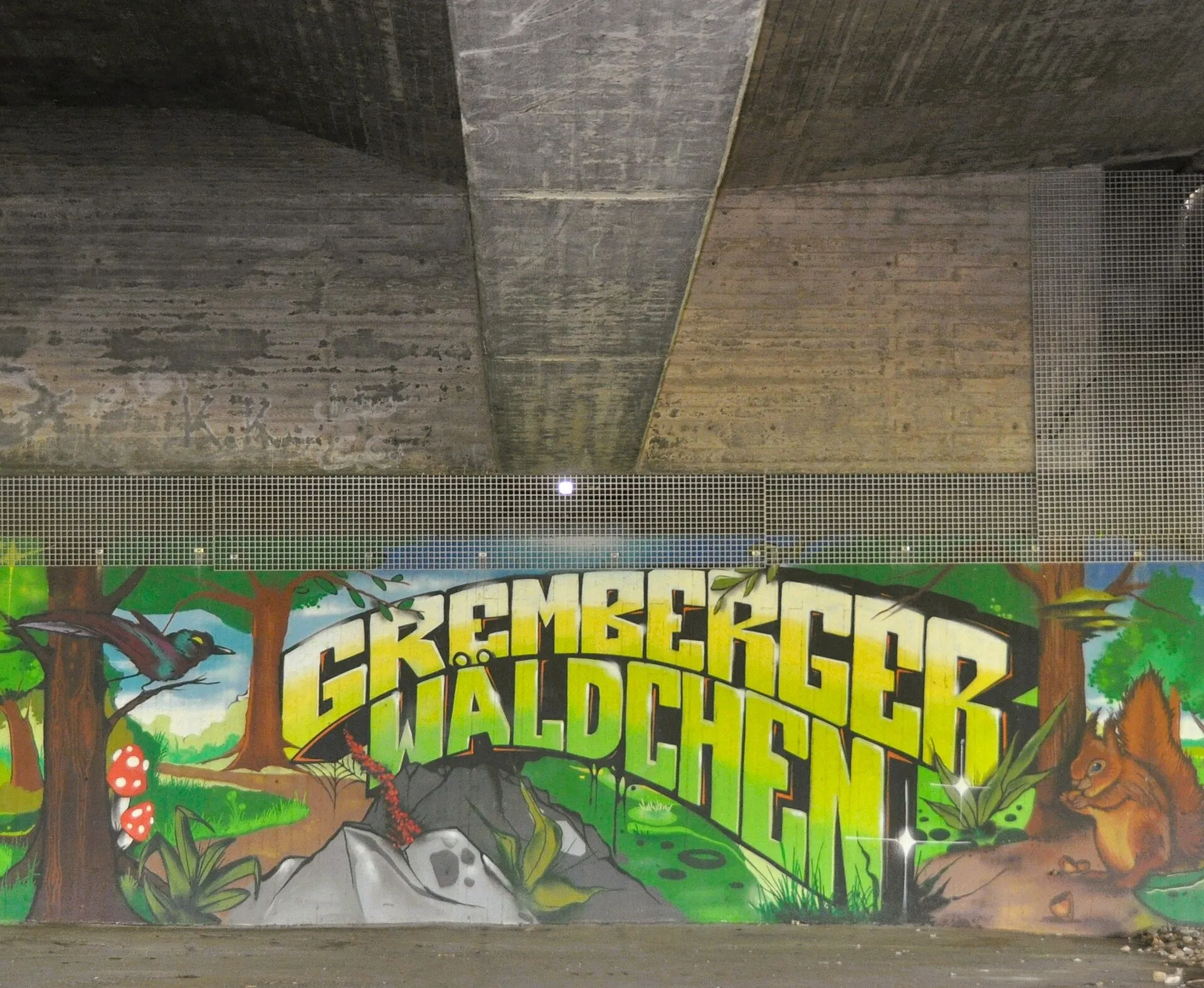 Graffito unter der L124 (Östlicher Zubringer) in Köln