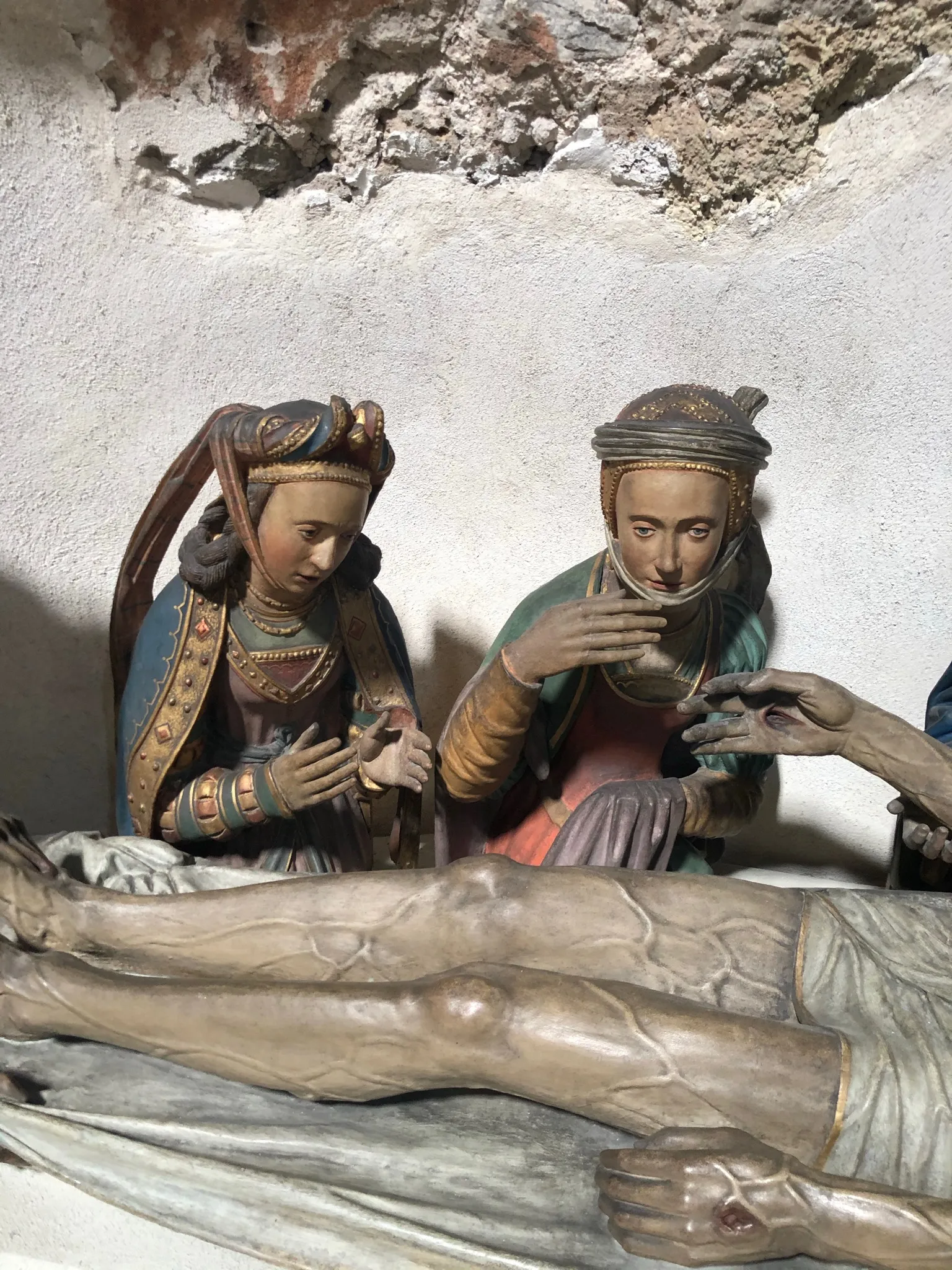Detail aus der Grablegungsgruppe in Groß St. Martin, Köln, Deutschland