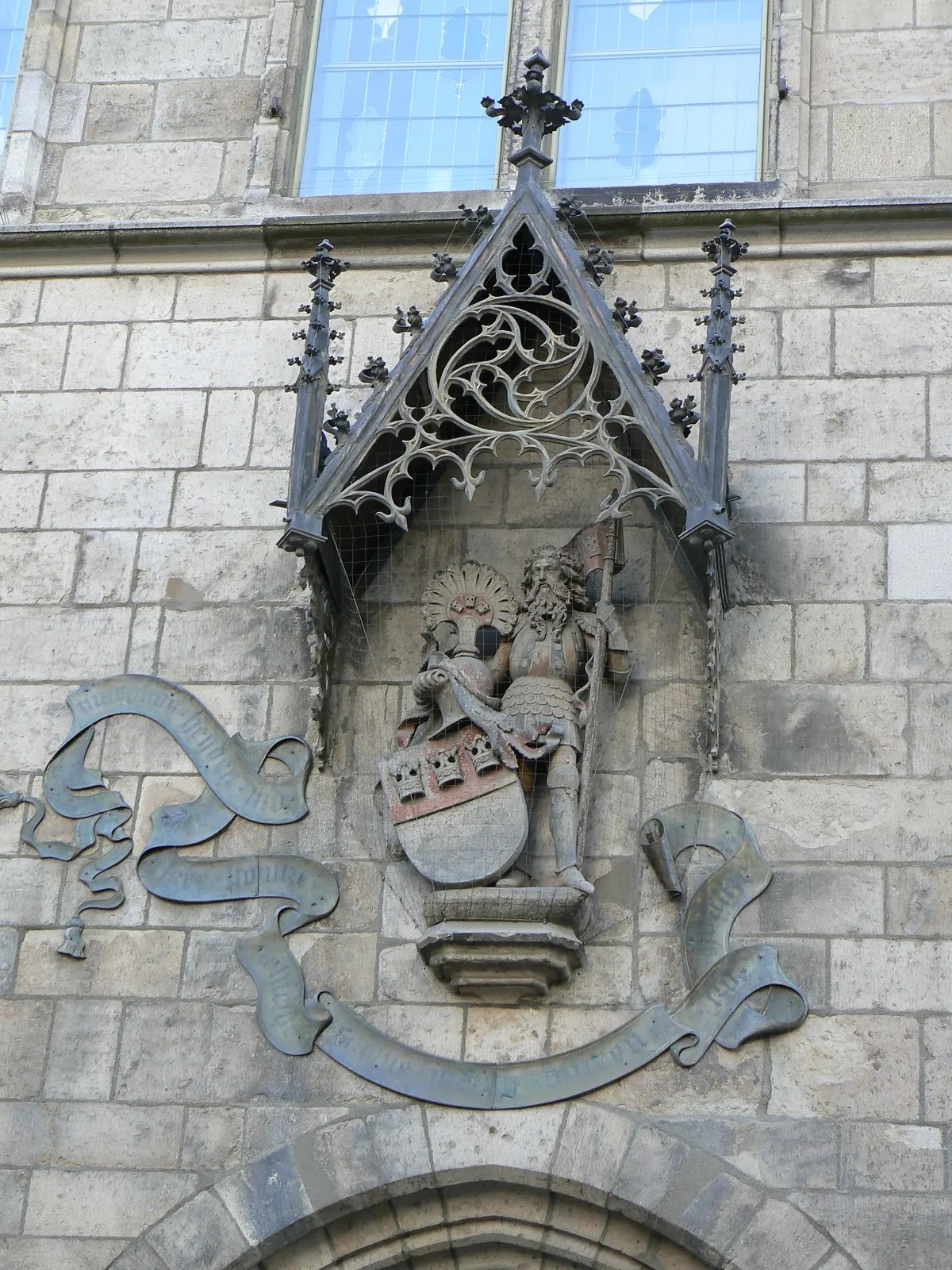 Ehem. städtisches Kauf- und Tanzhaus Gürzenich in Köln, erbaut: 1441-47. Detailaufnahme.