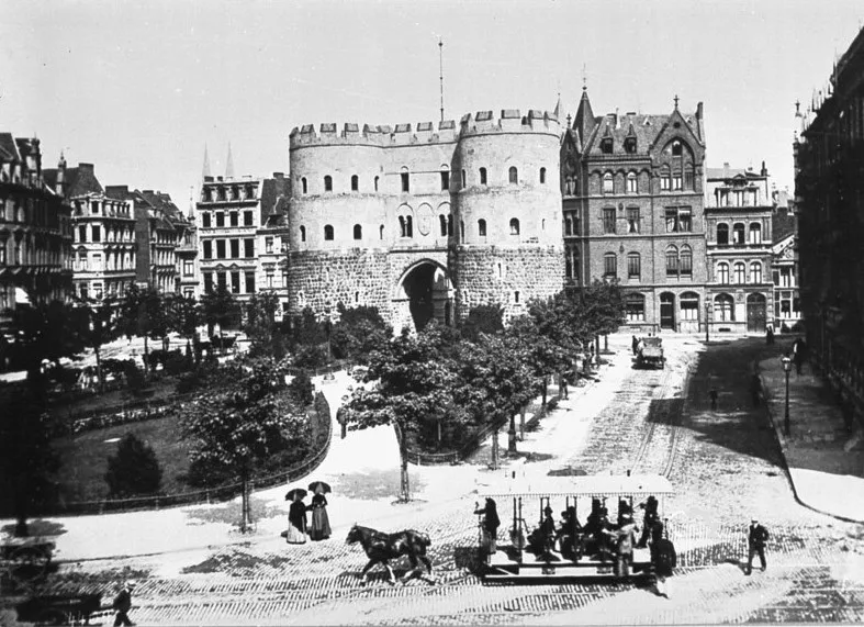 Rudolfplatz – Hahnentor, Pferdebahn (um 1890)