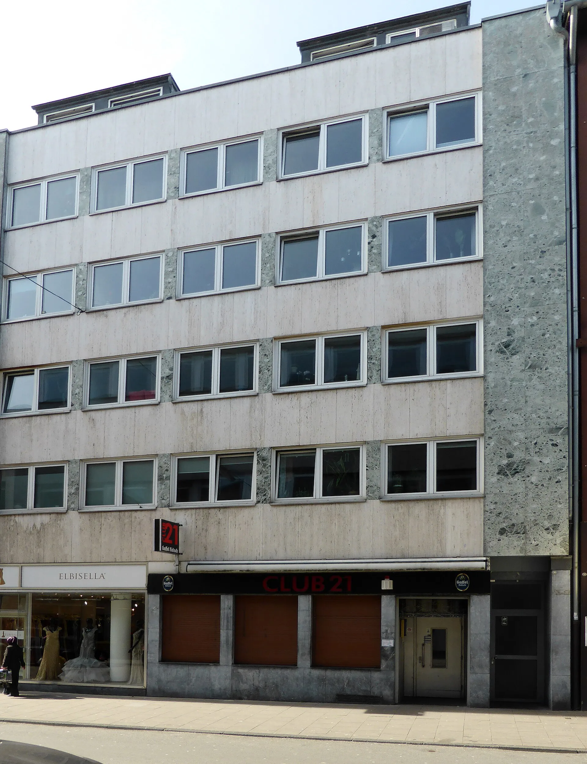 Stolperstein : Wohnhaus Hohe Pforte 13-17, Köln.
