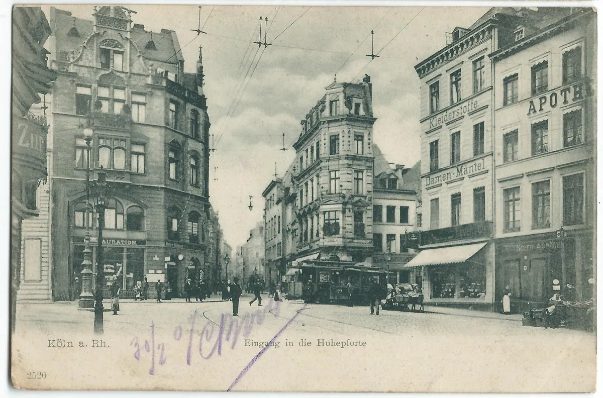 Vue de Cologne au début du XXe siècle (carte postale).