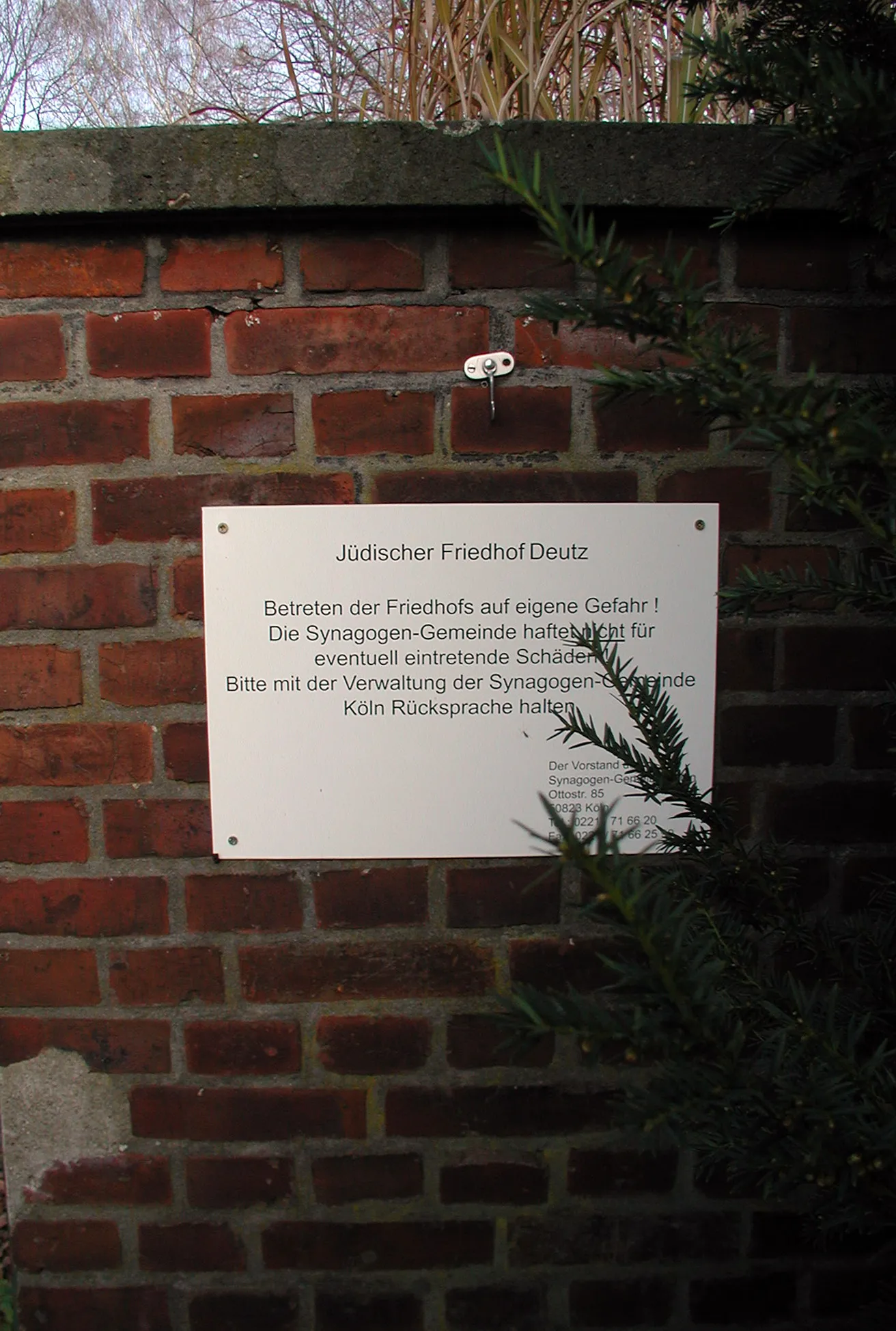 Köln Deutz, Jüdischer Friedhof.