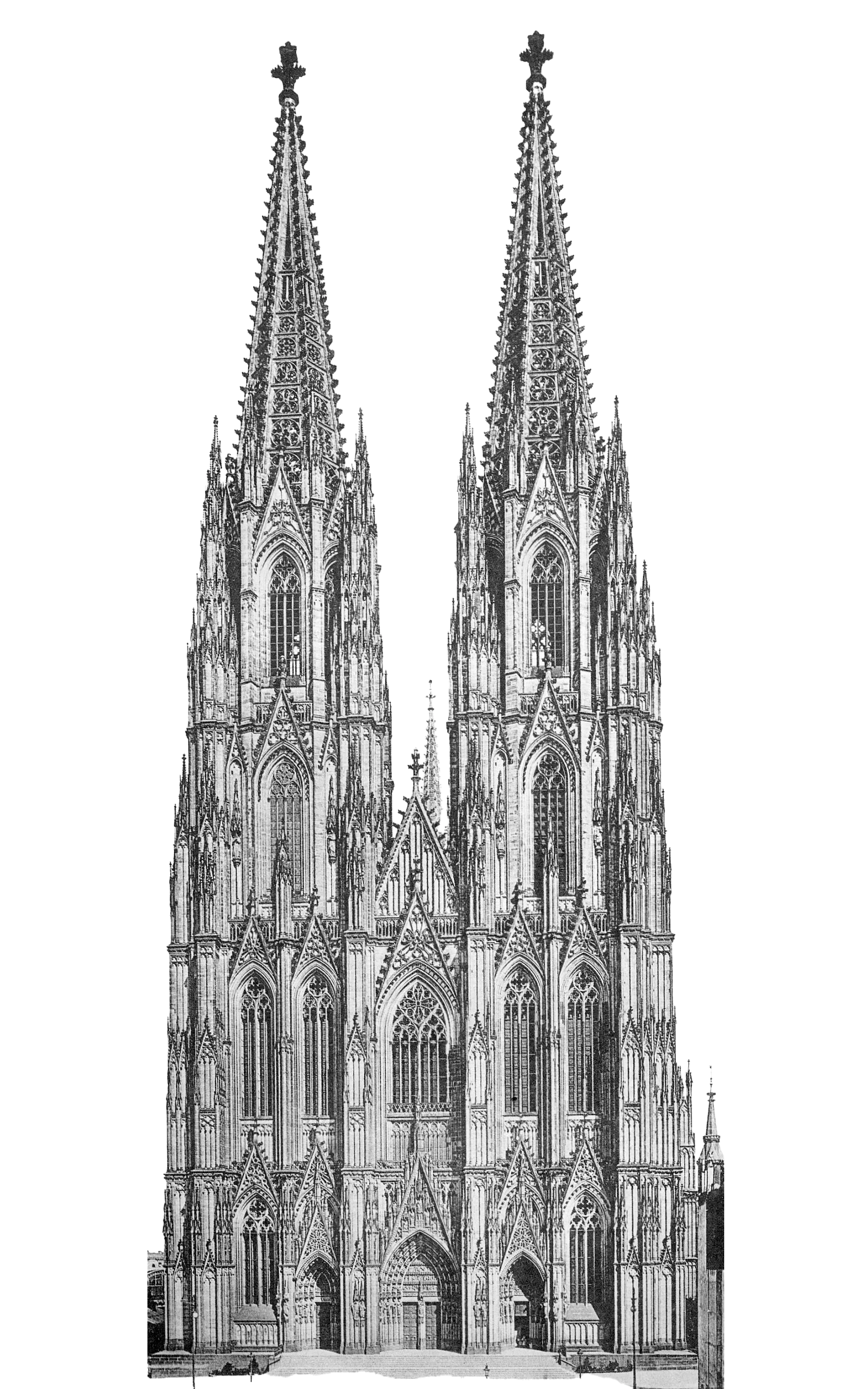 Cologne Cathedral - Neo-Gothic facade