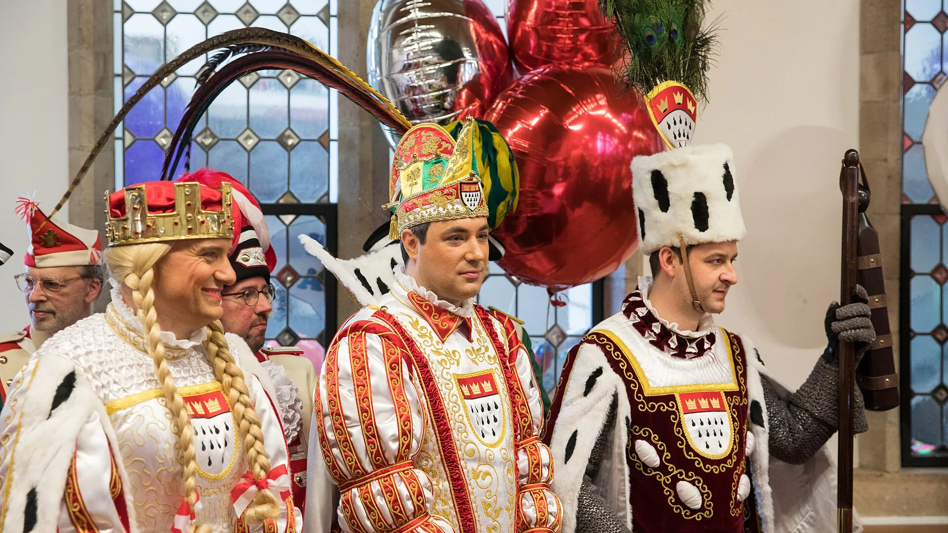Empfang für das Kölner Dreigestirn im Kölner Rathaus durch Oberbürgermeisterin Henriette Reker zum Weiberfastnacht 2019
