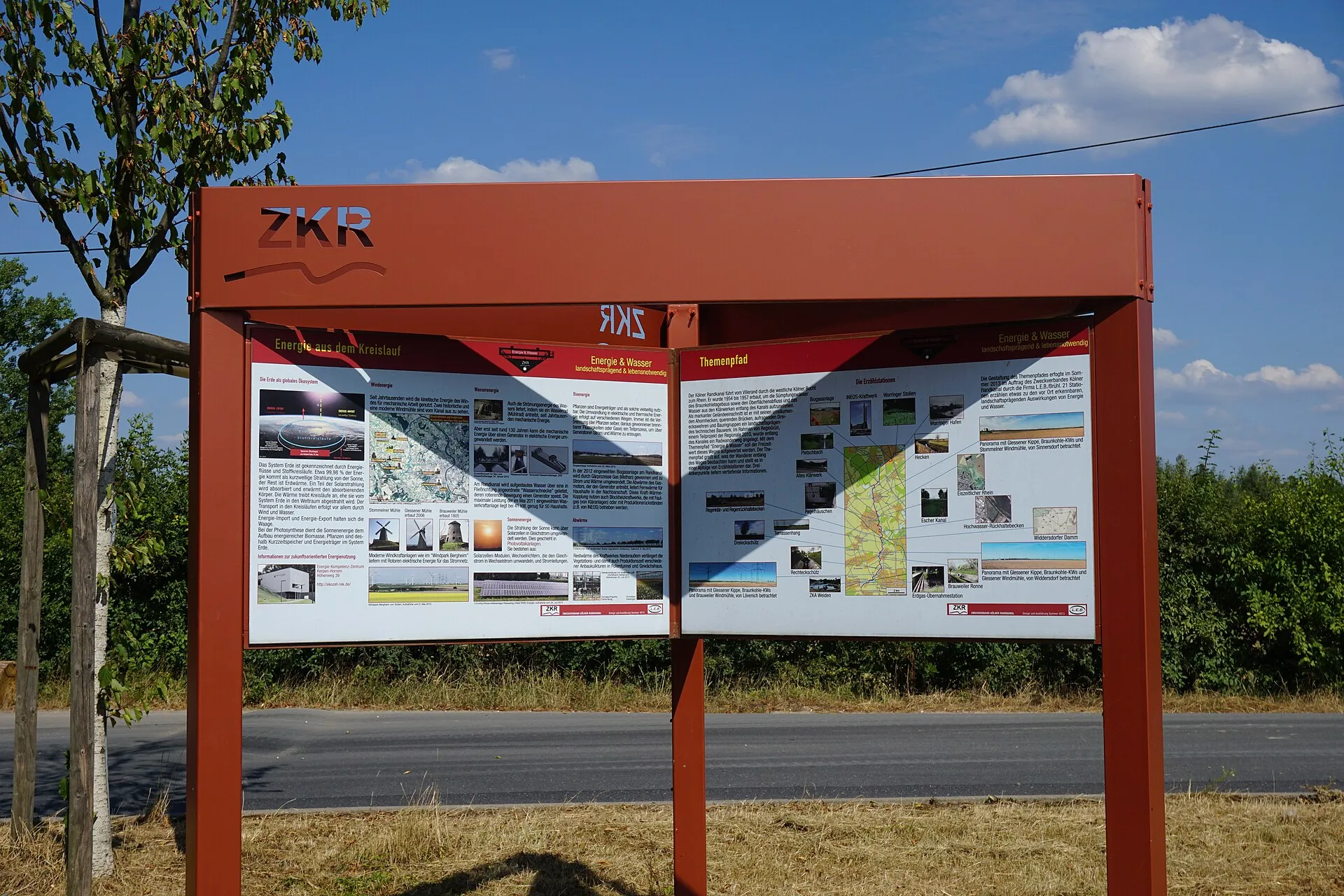 Ankerpunkt des Themenpfads „Energie & Wasser“ am Kölner Randkanal in Pulheim