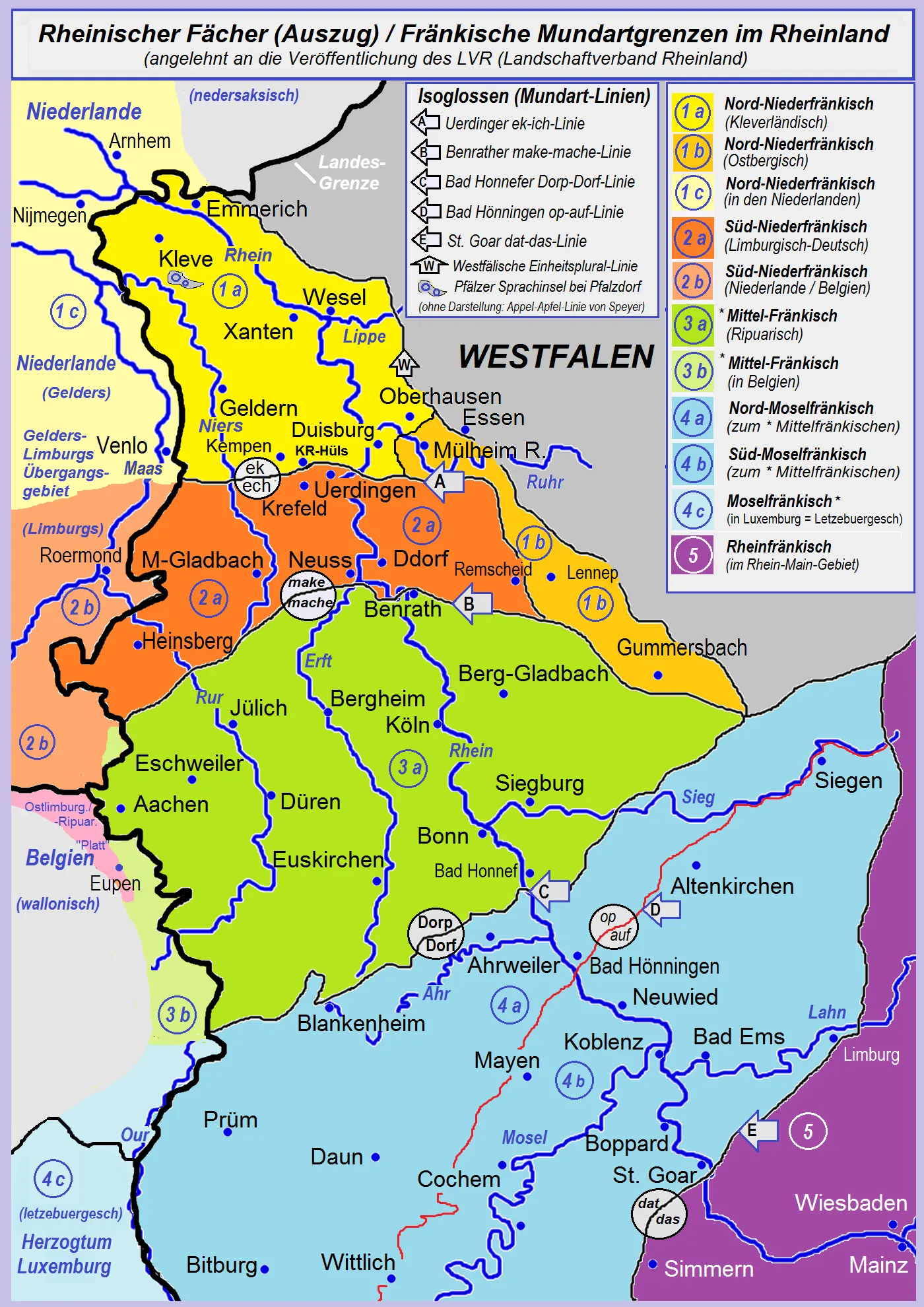 Rheinischer Fächer - Fränkische Mundarten im Rheinland