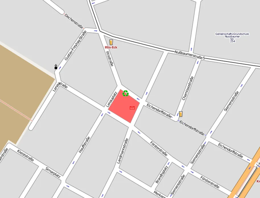 Diese Karte von Lenauplatz, Cologne entstammt dem offenen OpenStreetMap -Projekt, erstellt von der Gemeinschaft. Diese Karte kann unvollständig sein oder Fehler