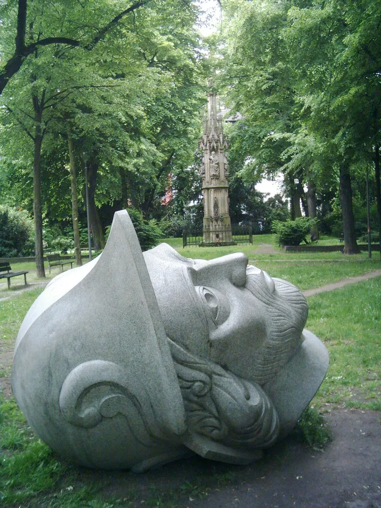 Head of a roman hero at St. Gereon in Cologne
