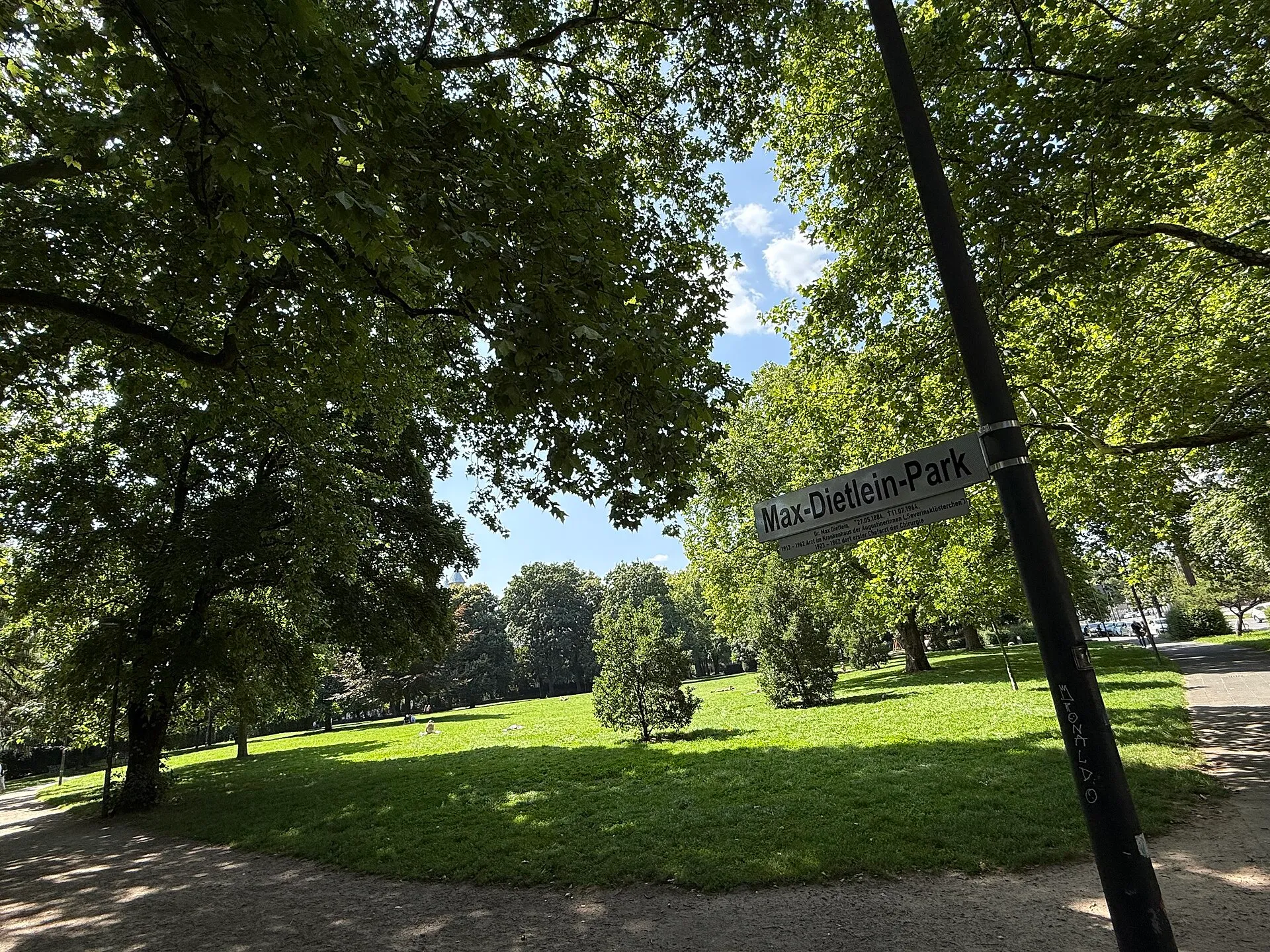 Park named after medical doctor Max Dietlein, Cologne, Germany