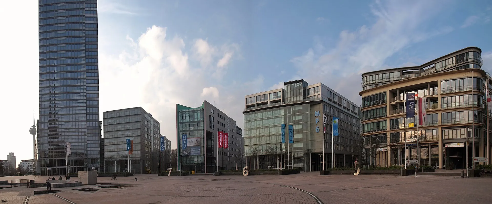 Mediapark Cologne main square opposite to the CineDom