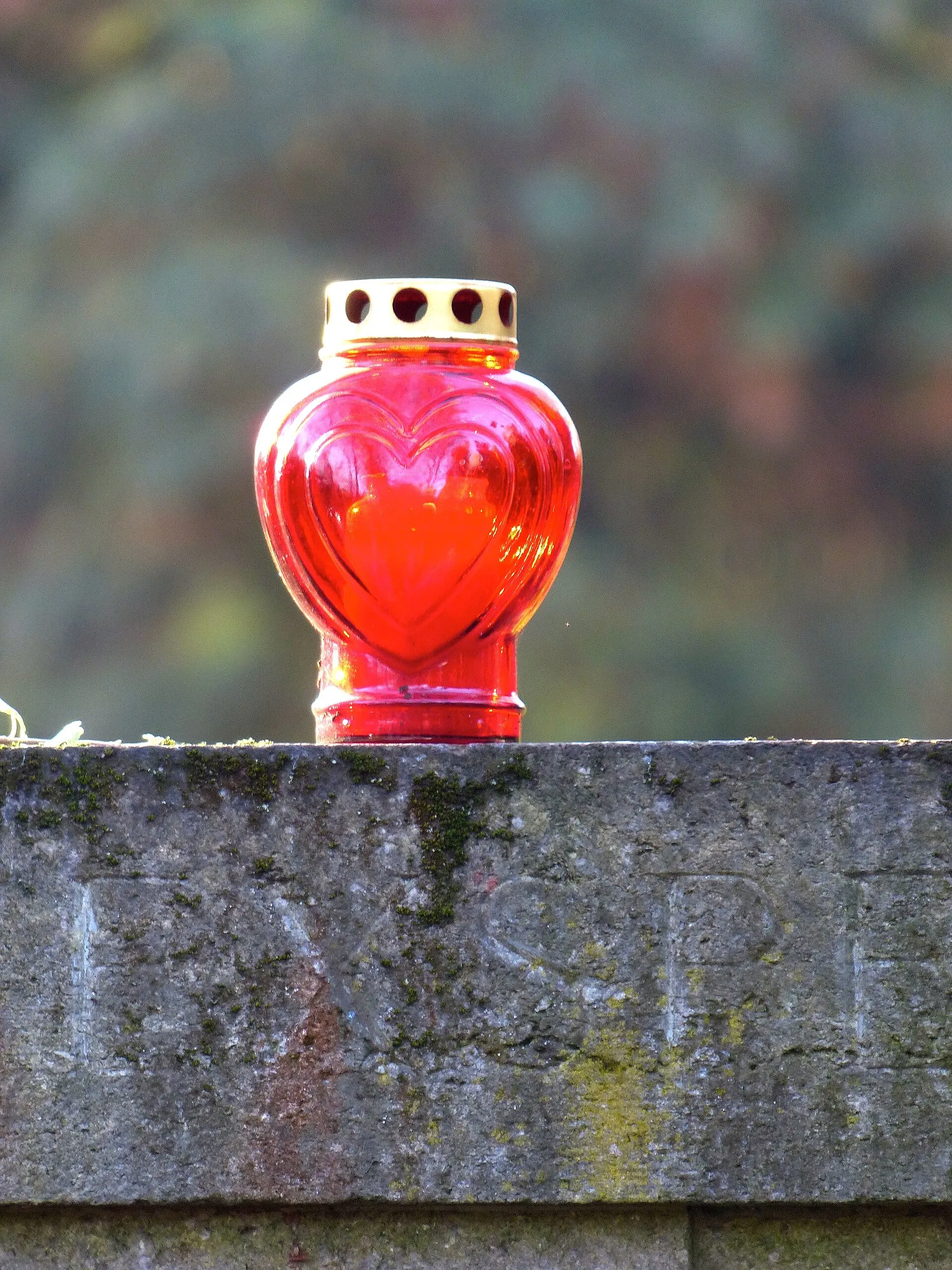 Friedhof Melaten - Allerheiligen 2015: Grabkerze