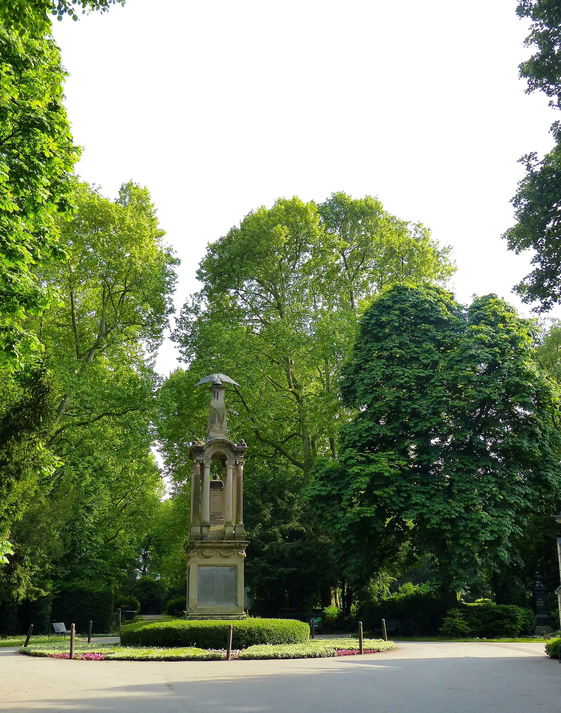 LSG Melatenfriedhof: Kriegerdenkmal 1866 an der Kreuzung Millionenallee und Hauptweg