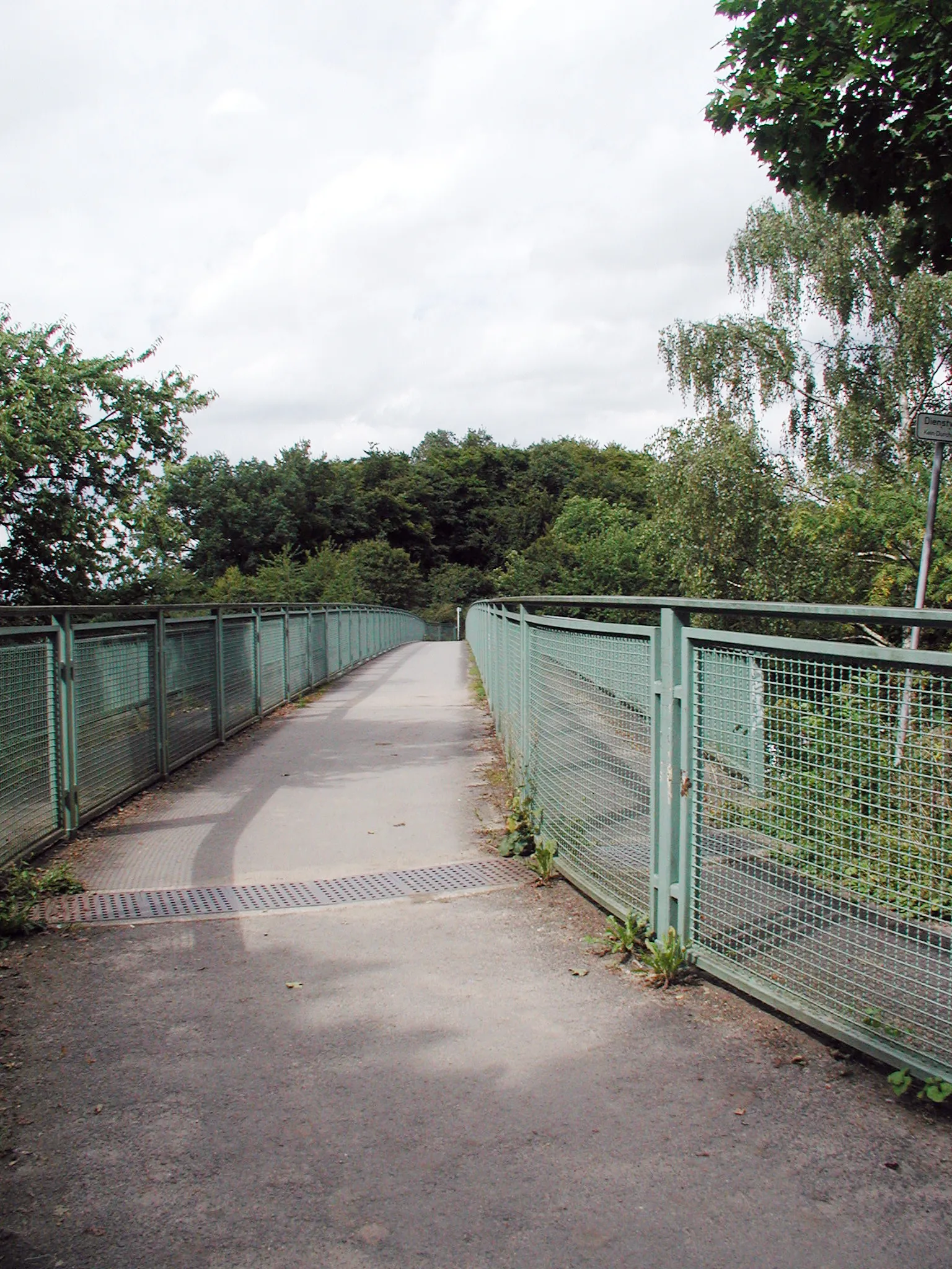 Köln, Merheimer-Heide Verbindungsbrücke über die B 55a zwischen Nord- und Südteil des Parks