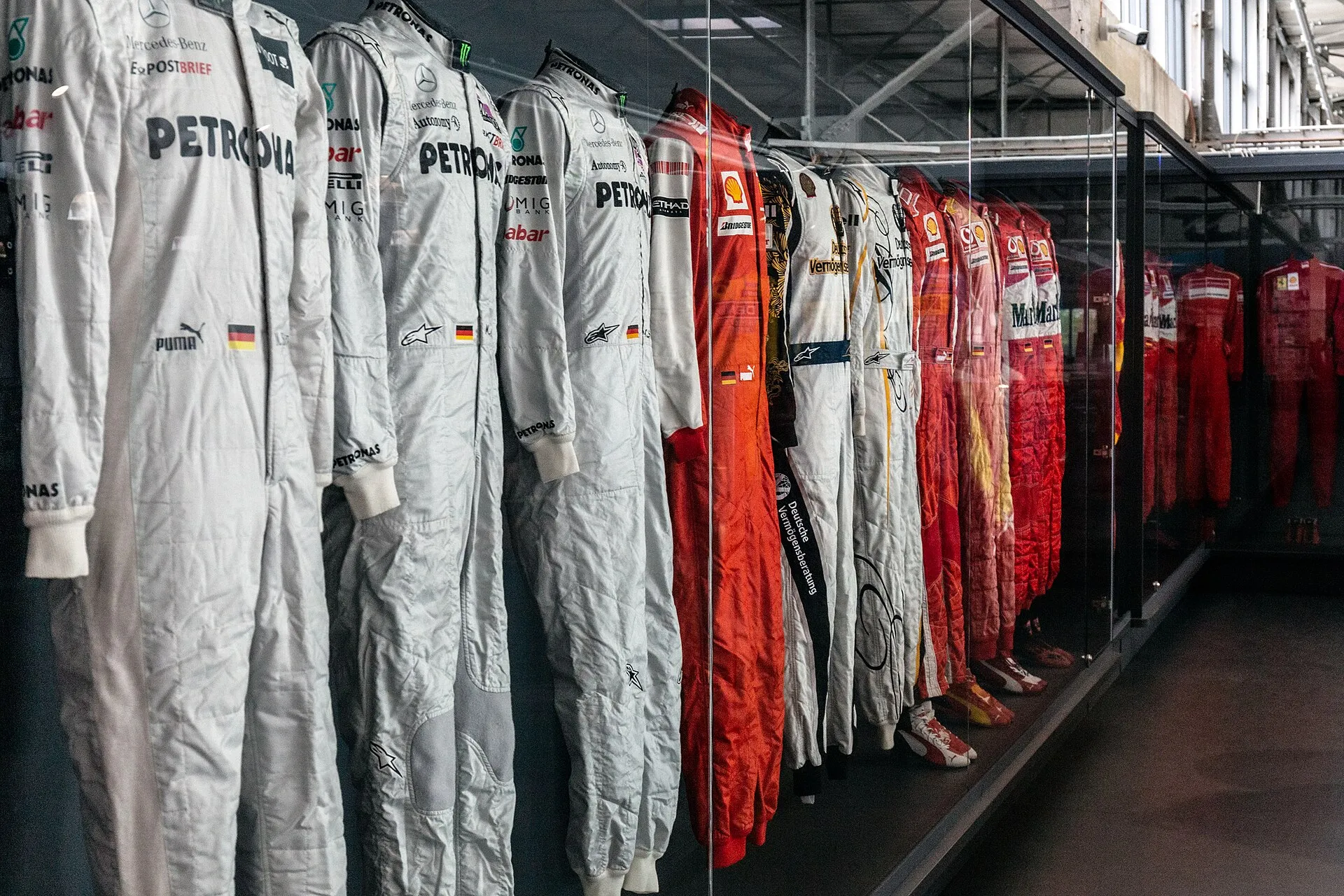Racing suits of Michael Schumacher