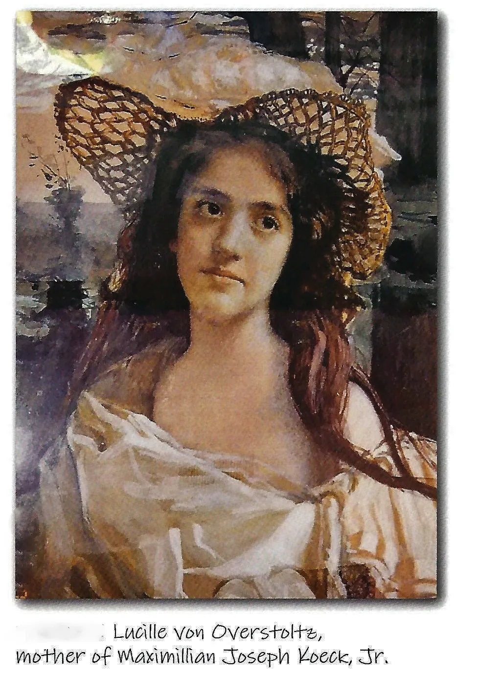 Lucile Alice von Overstolz is a direct descendant of the oldest patrician family of Cologne, Germany. Daughter of St. Louis Mayor Henry Clemens von Overstolz (J