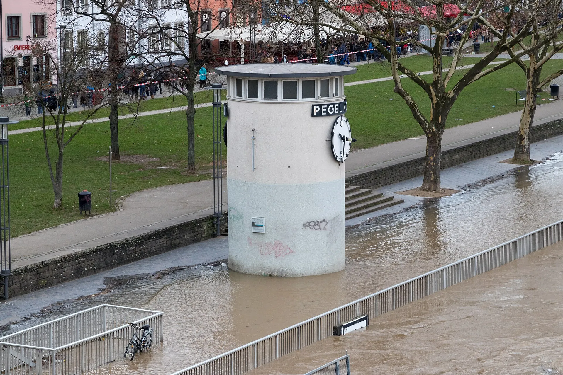 Rheinhochwassser Januar 2018 in Köln: Pegel Köln