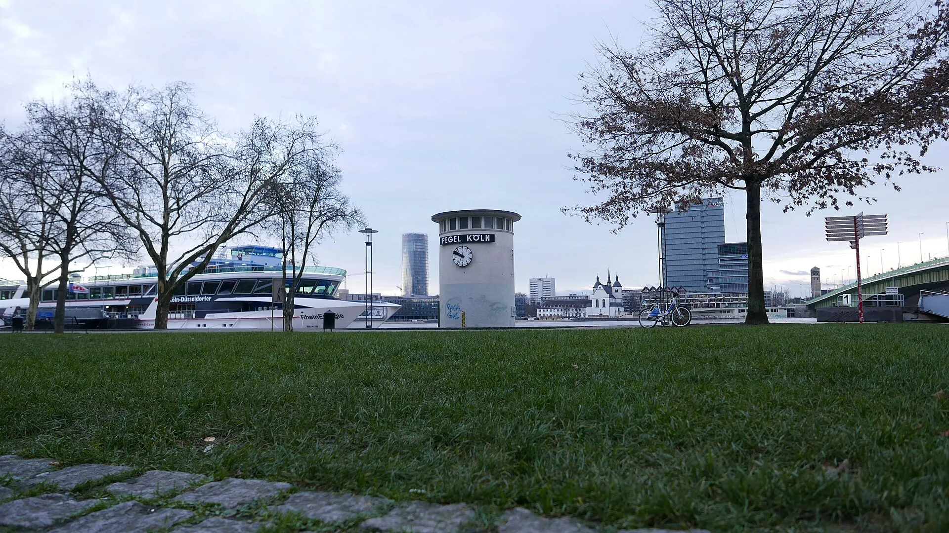 Rheinhochwasser 2018 in Köln: Pegel Köln (8,53m Pegelstand, 07.01.2018)