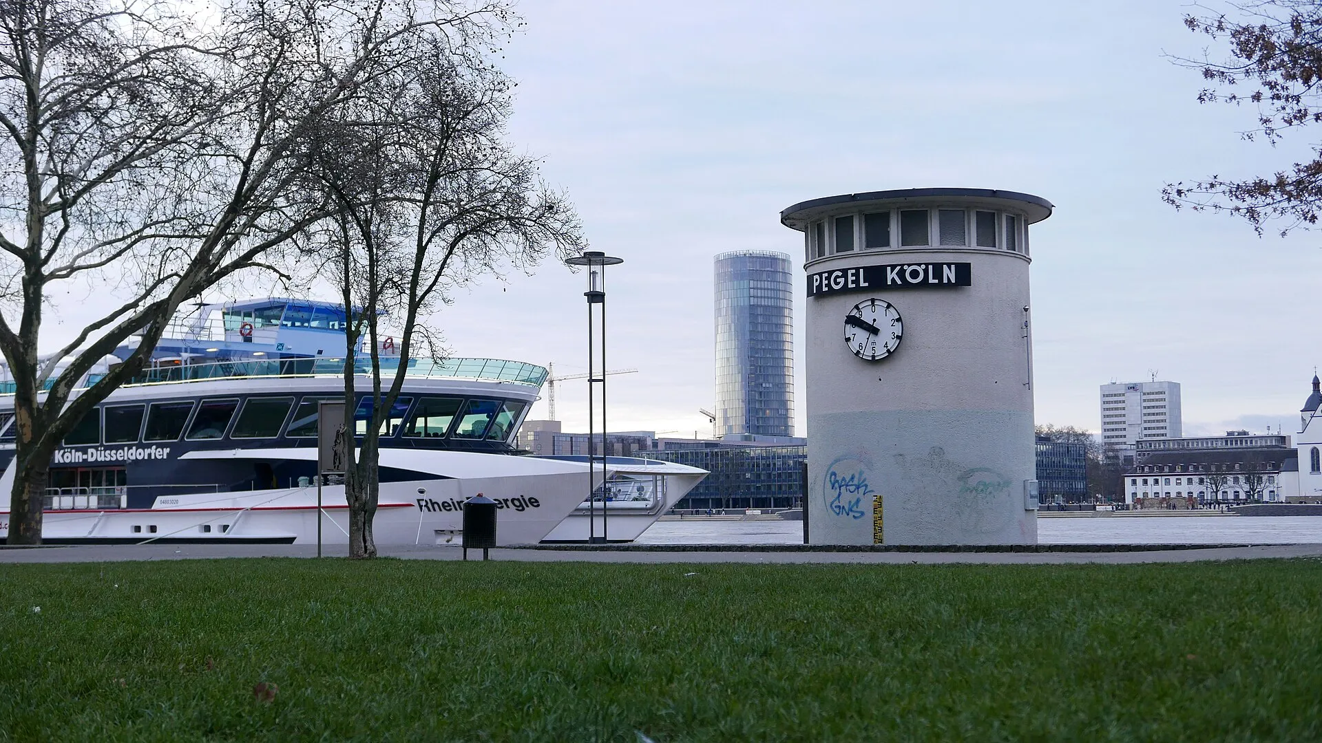 Rheinhochwasser 2018 in Köln: Pegel Köln (8,53m) am 07.01.2018