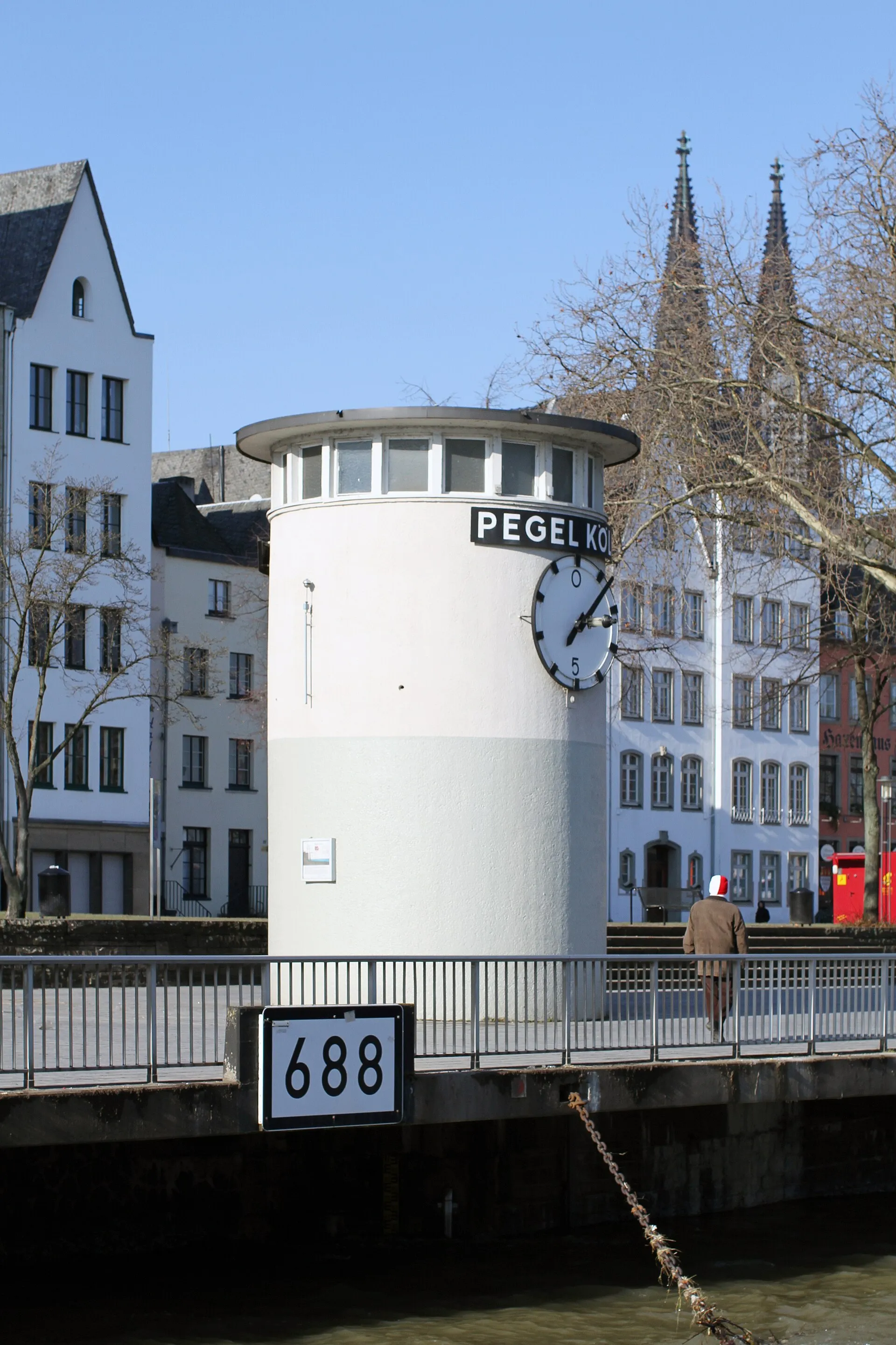 Kölner Pegel. Altstadt-Nord, Frankenwerft / Markmannsgasse