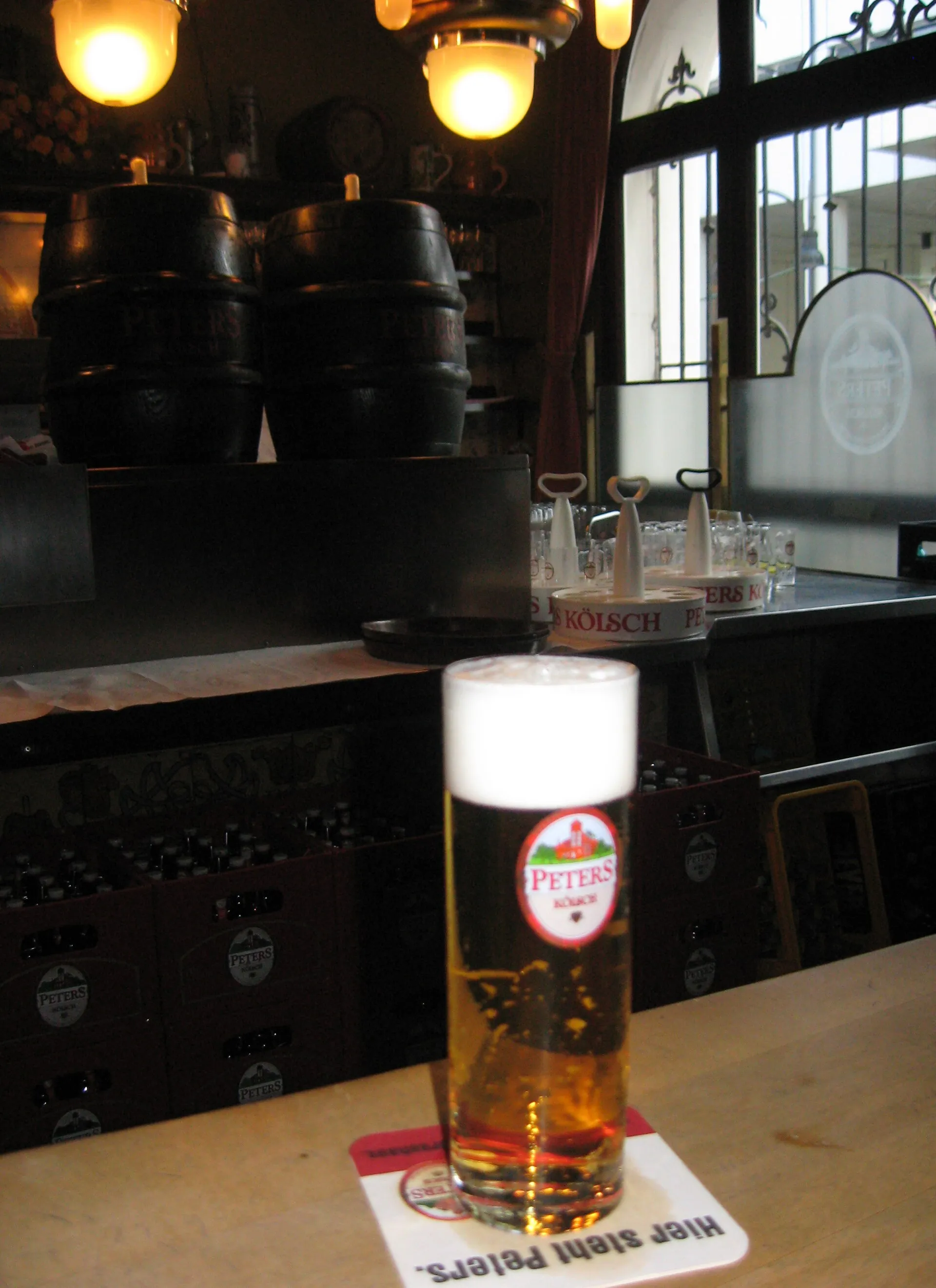 Brauhaus Peters Kölsch Datum: 29.01.2011 Urheber: B. Neulich alias Benutzer:Neulich im Roxy Kino