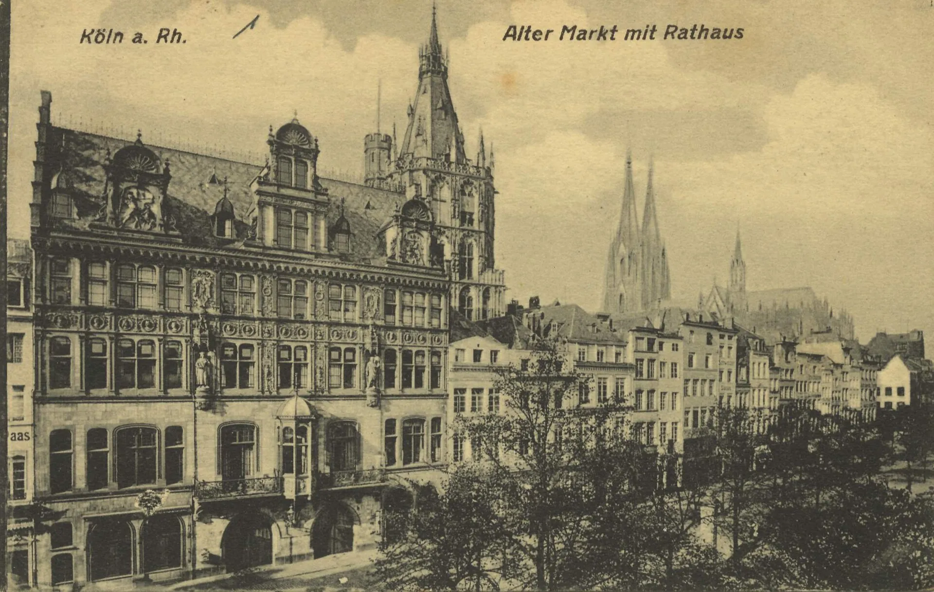 Köln a. Rh., Alter Markt mit Rathaus