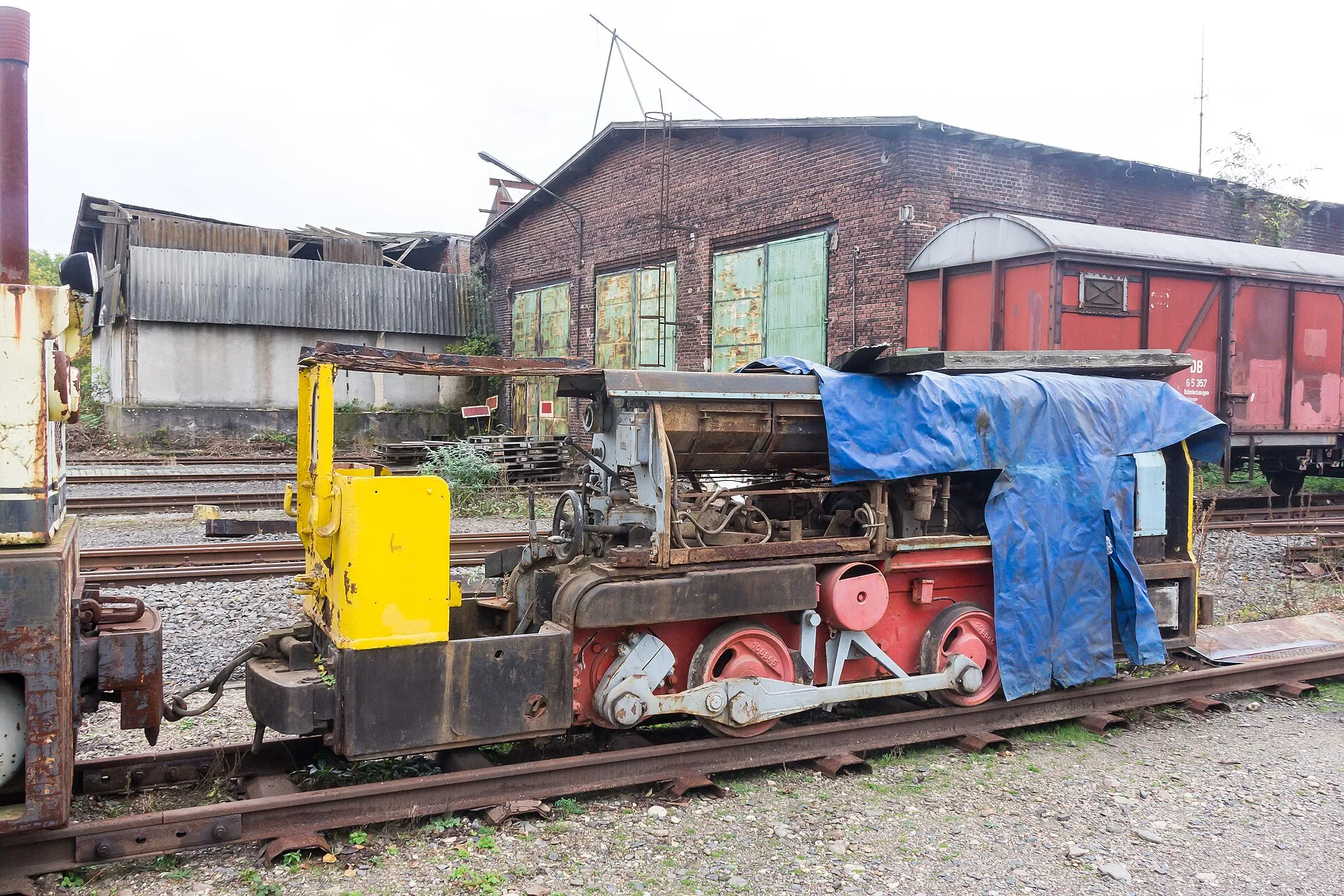 Rheinisches Industriebahn-Museum - Skelett einer Lokomotive