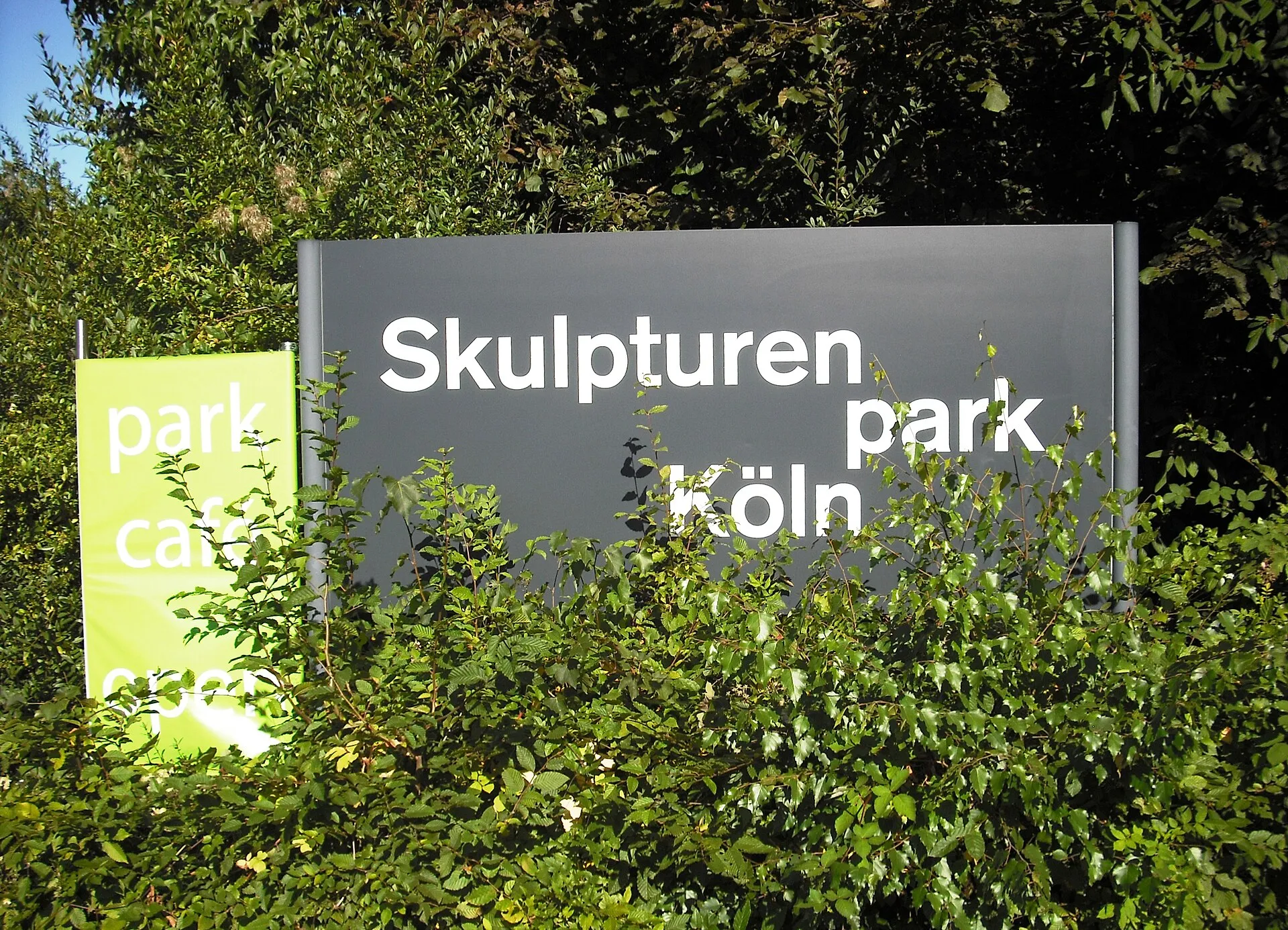 Skulpturen Park Köln, August 2012, 32, Entrance sign (2)