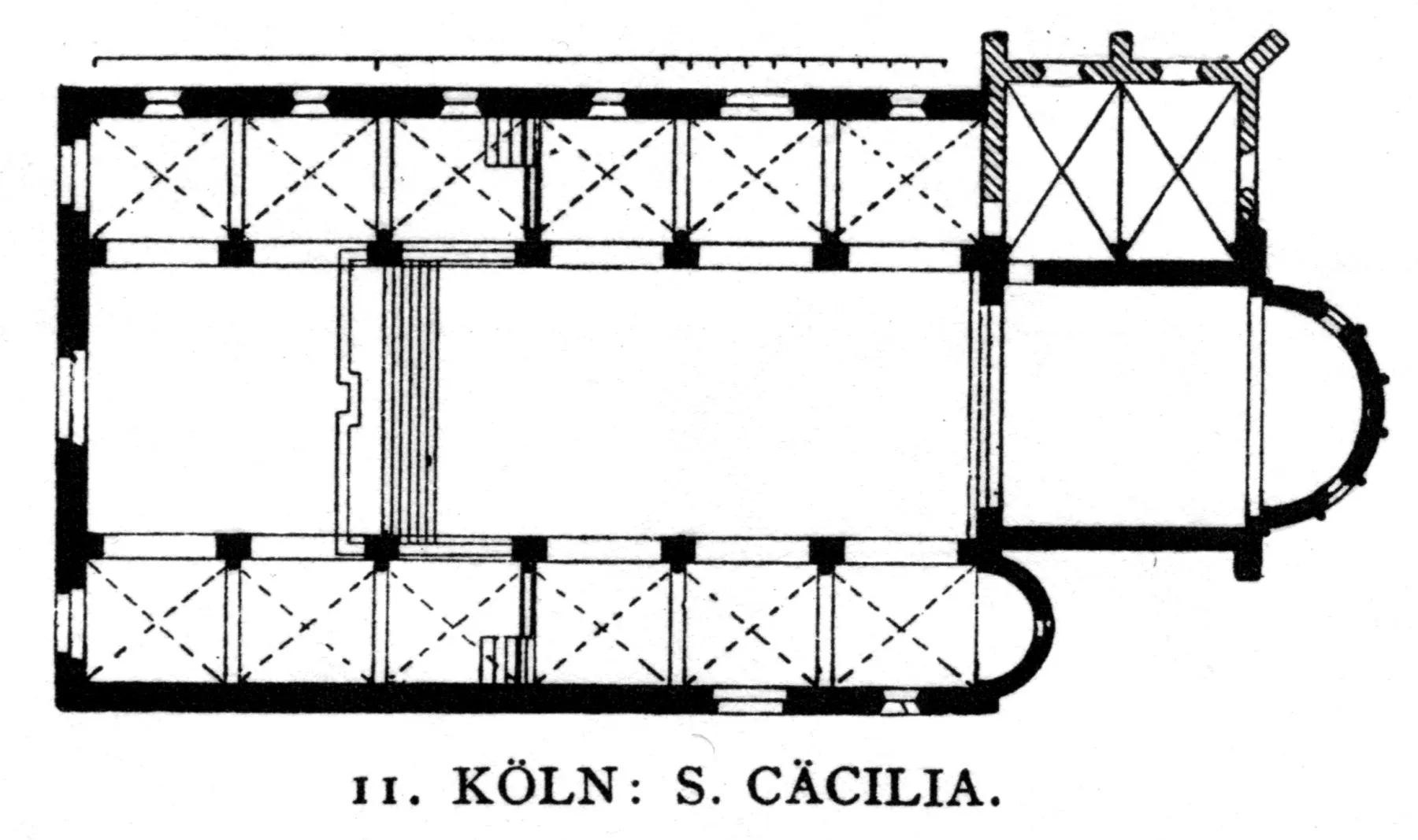 Cologne, St. Caecilia. Floor plan.