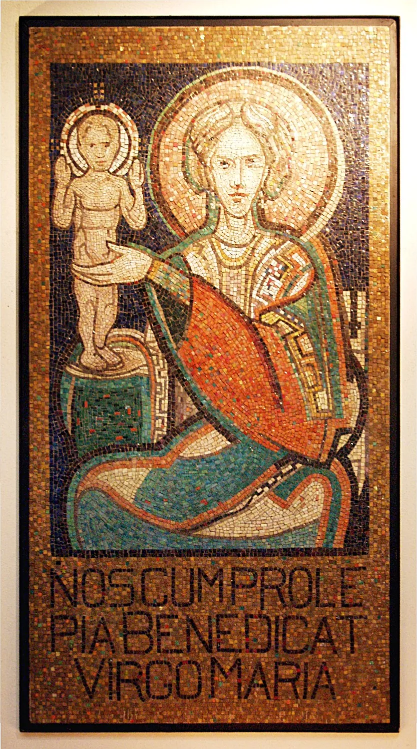 Mosaic of the Mother of God by Jan Thorn Prikker in St. George, Cologne
