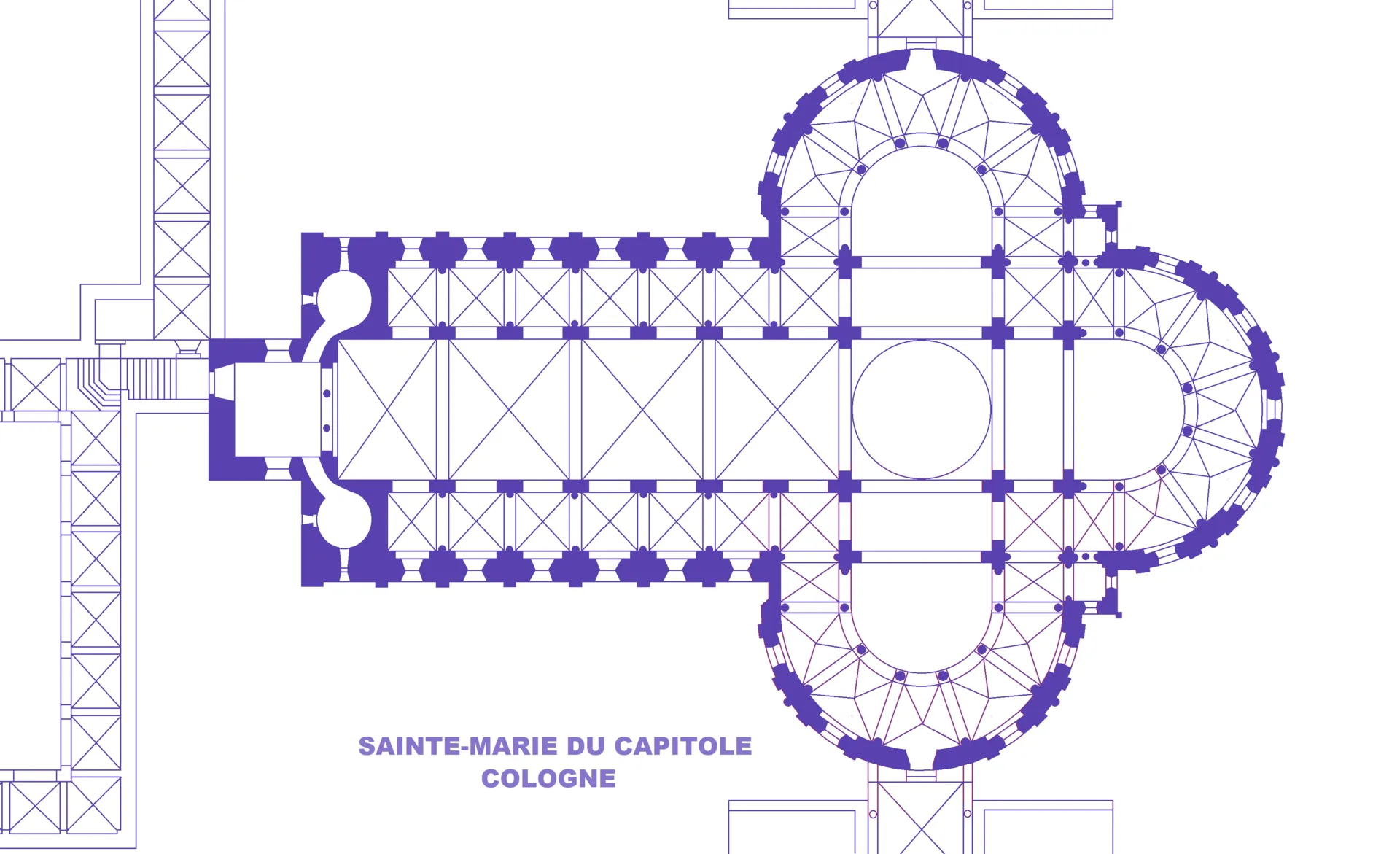 Cologne -Sainte-Marie du Capitole, Plan