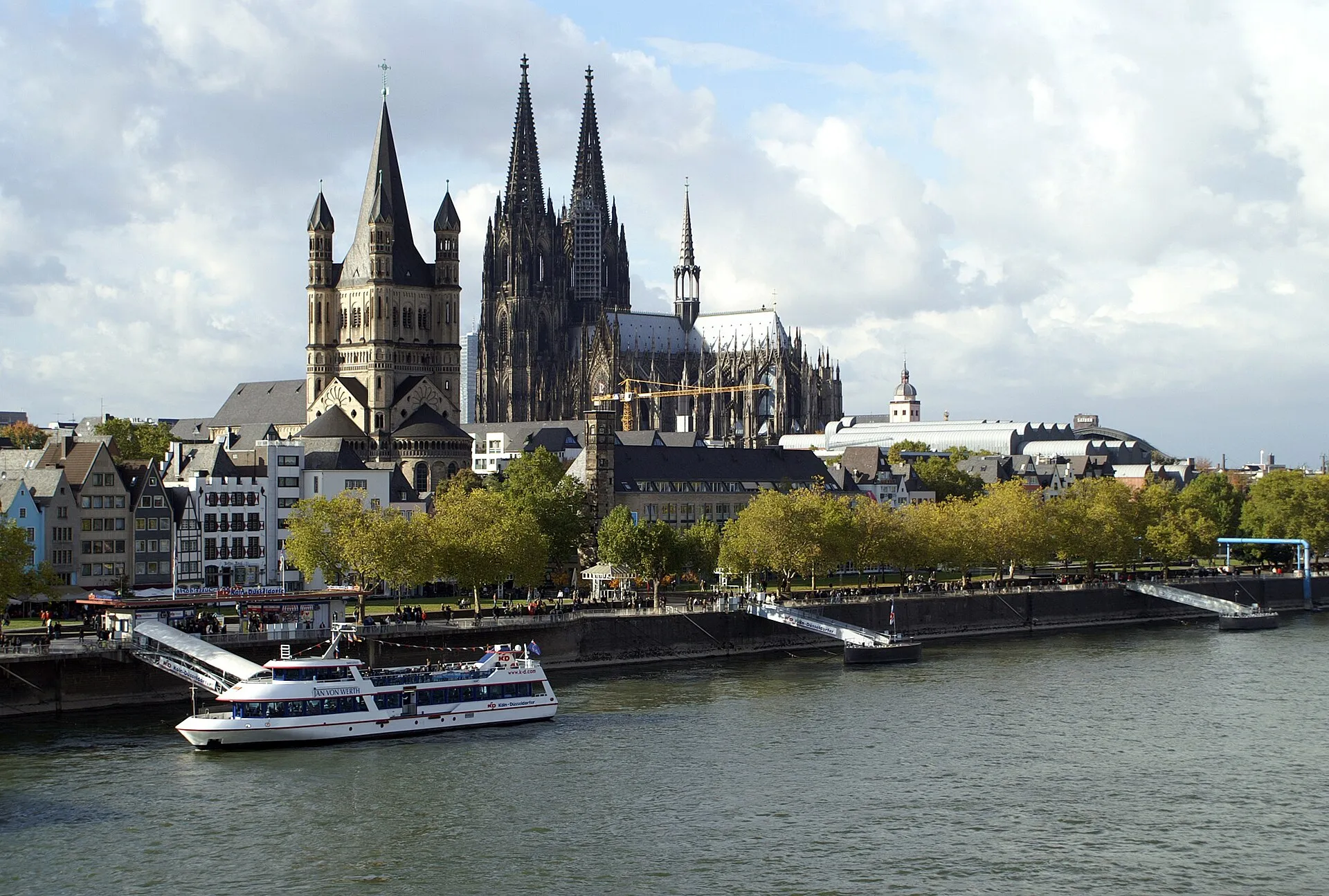 MS Jan von Werth at the jetty in cologne