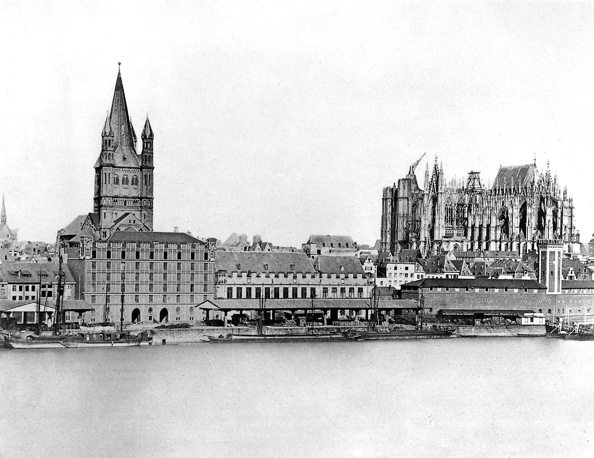 View from Deutz to Groß St. Martin and Cologne Cathedral , Cologne